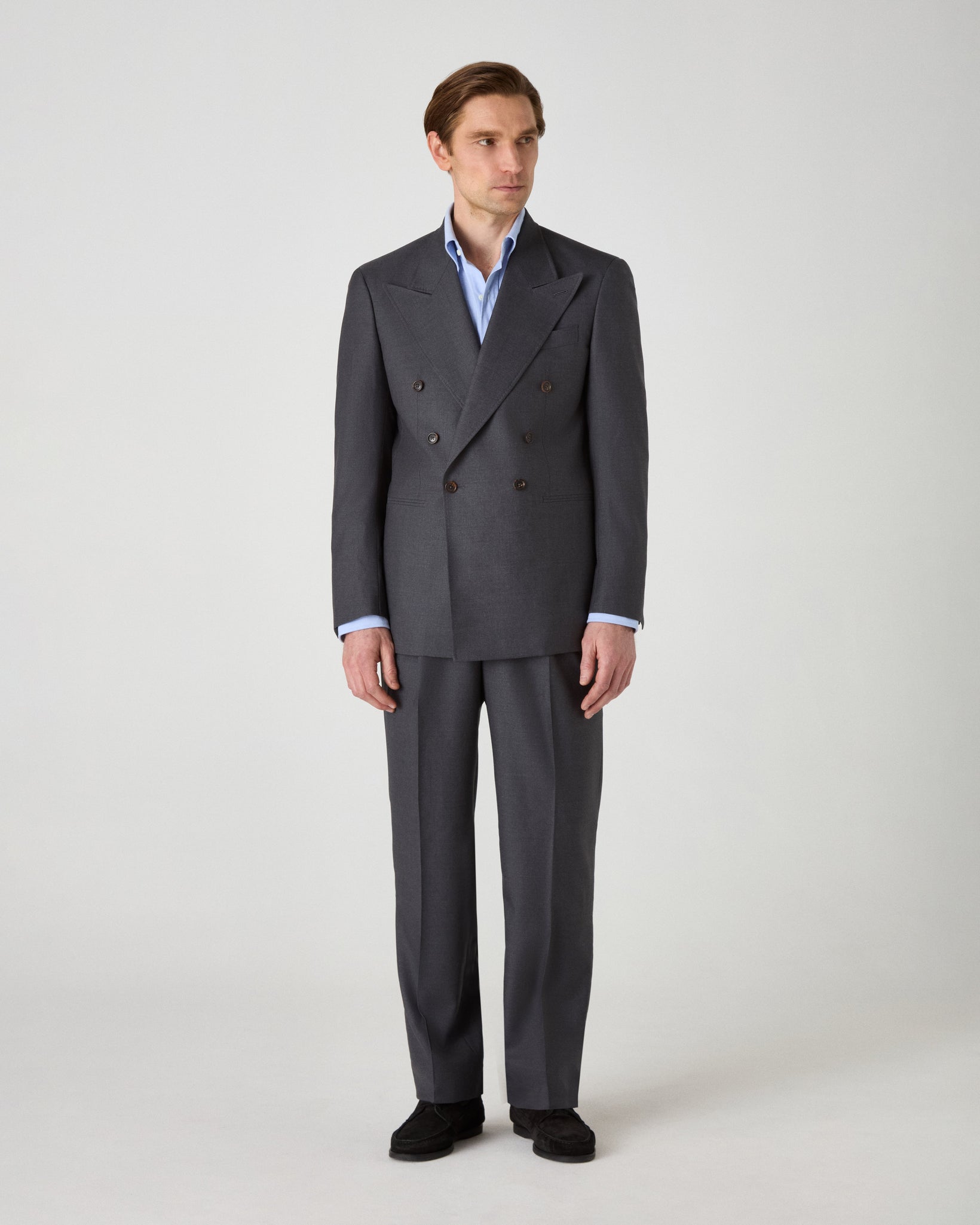 Diego Twill DB Suit - Mid Grey Berg & Berg