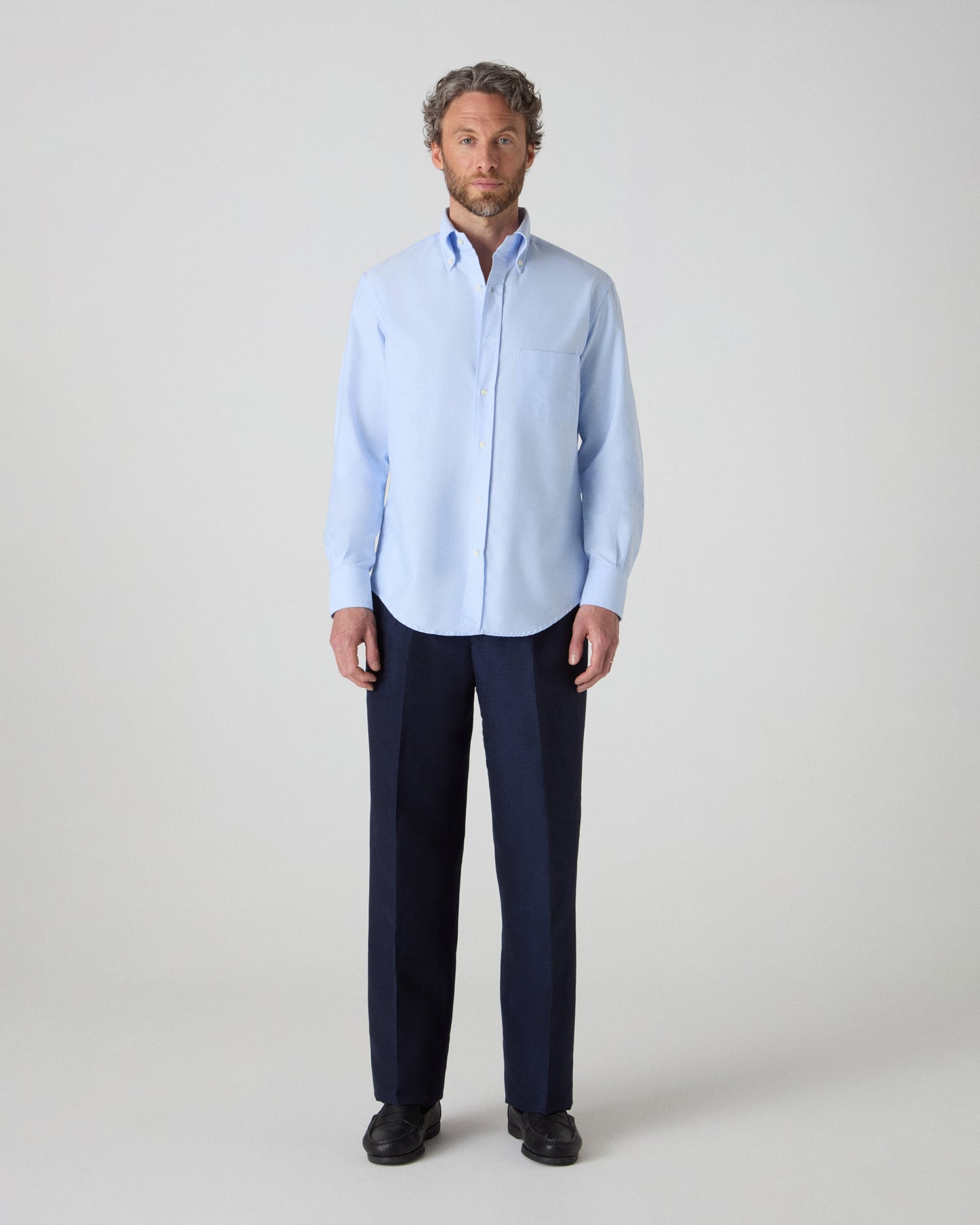 Ferdinand Oxford Button Down Shirt - Light Blue | Berg & Berg