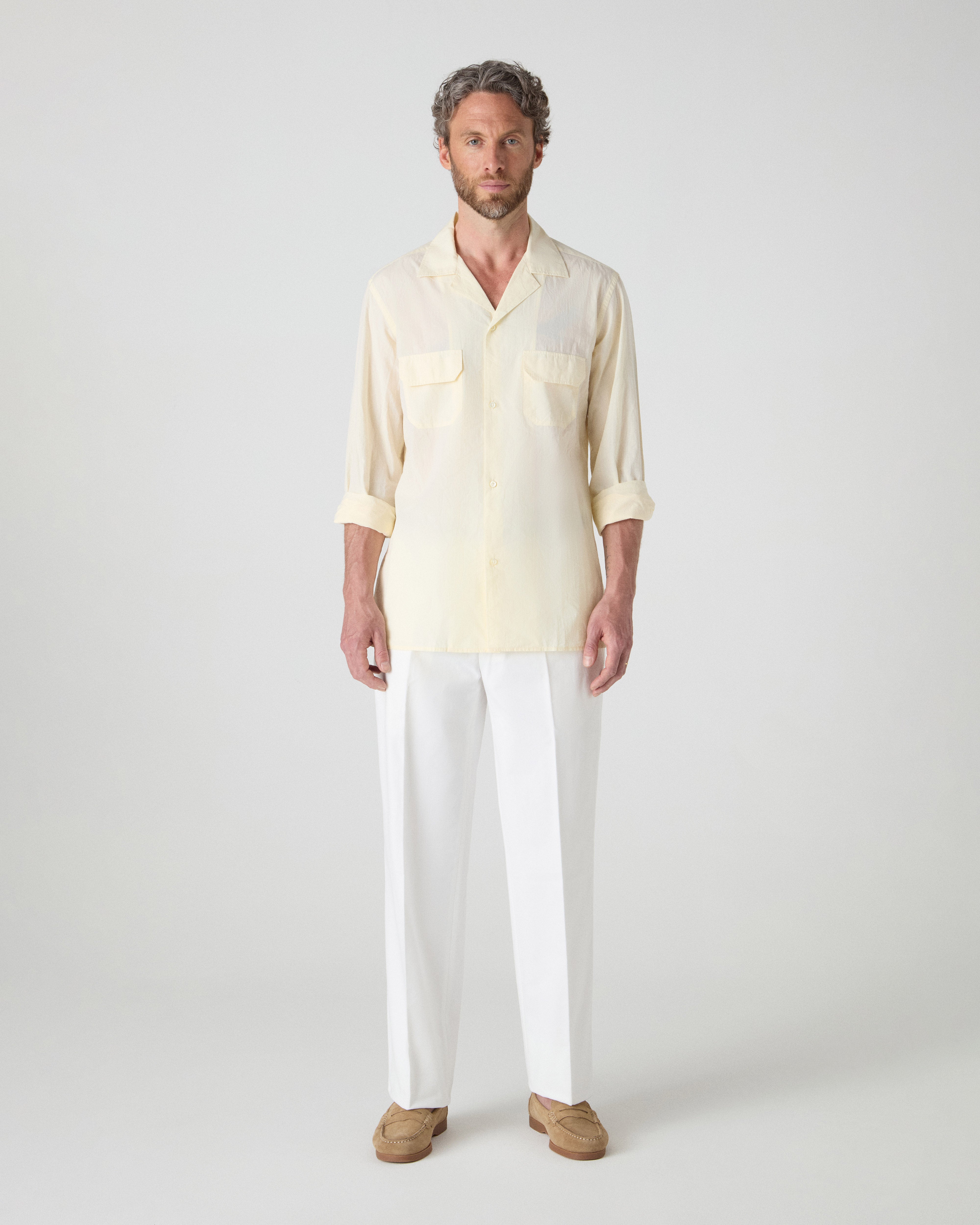 Fred Camp Collar Shirt - Pale Lemon – Berg & Berg