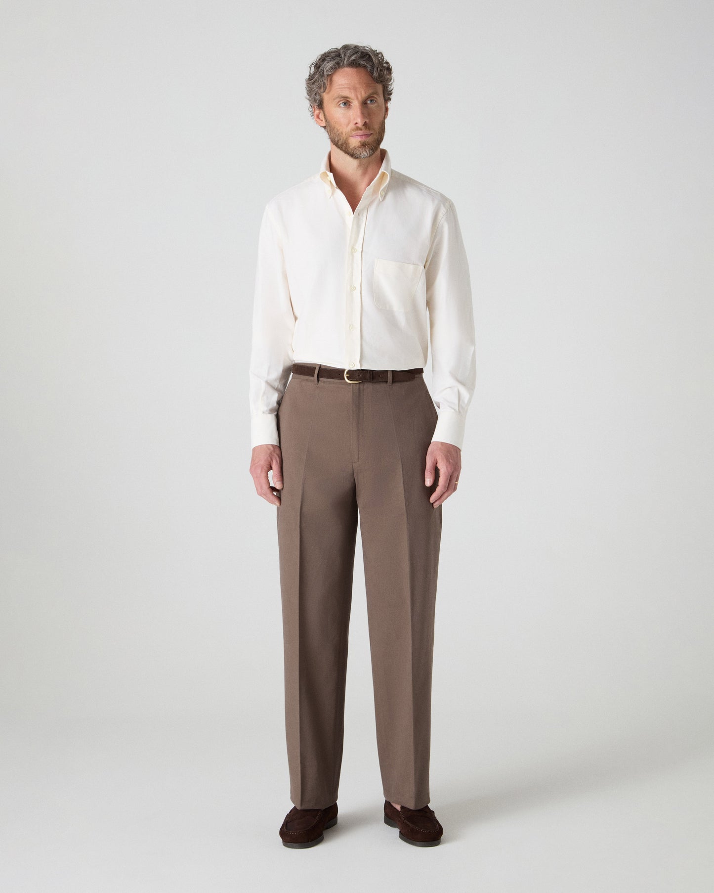 Ferdinand Oxford Button Down Shirt - Ivory | Berg & Berg