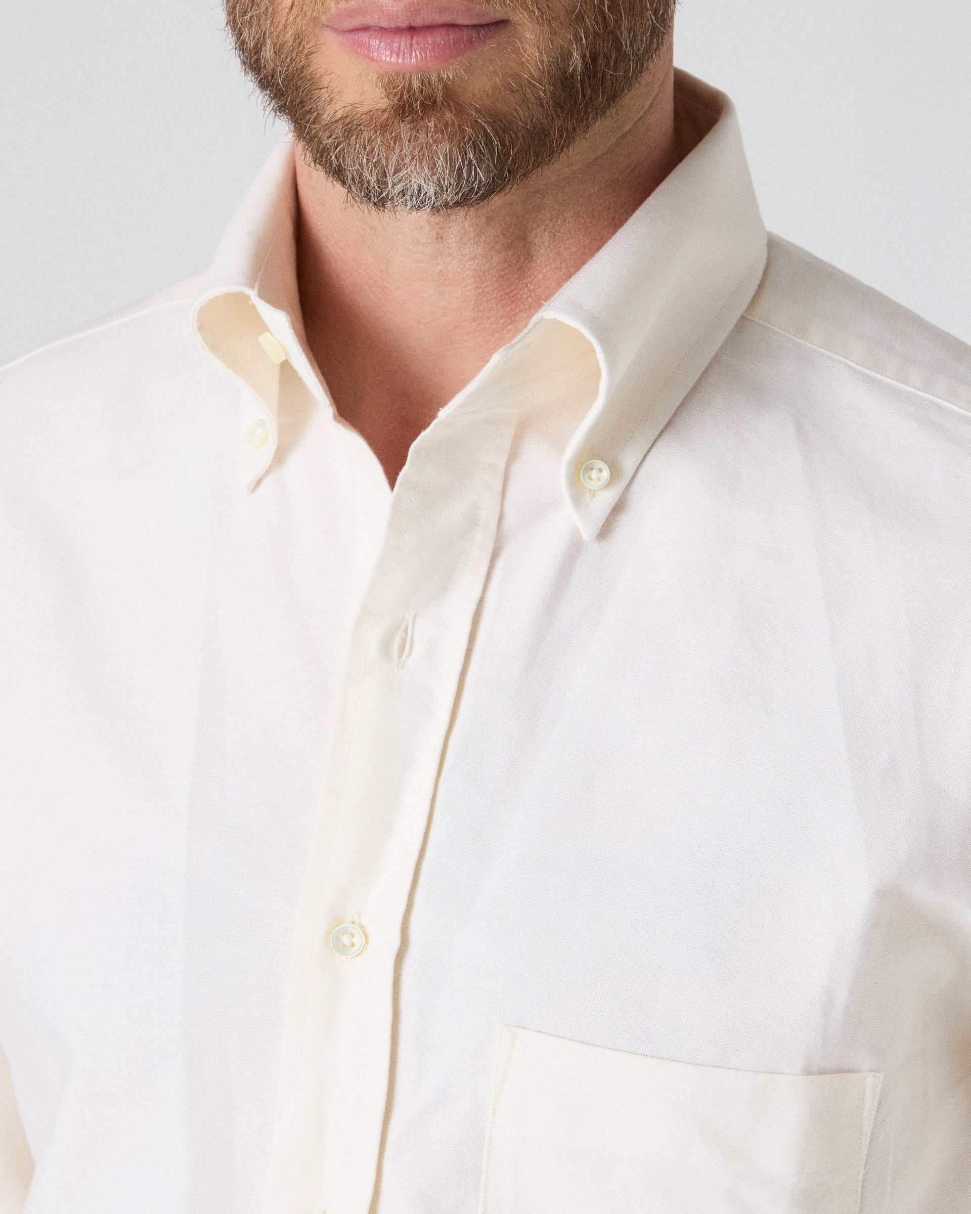 Ferdinand Oxford Button Down Shirt - Ivory | Berg & Berg