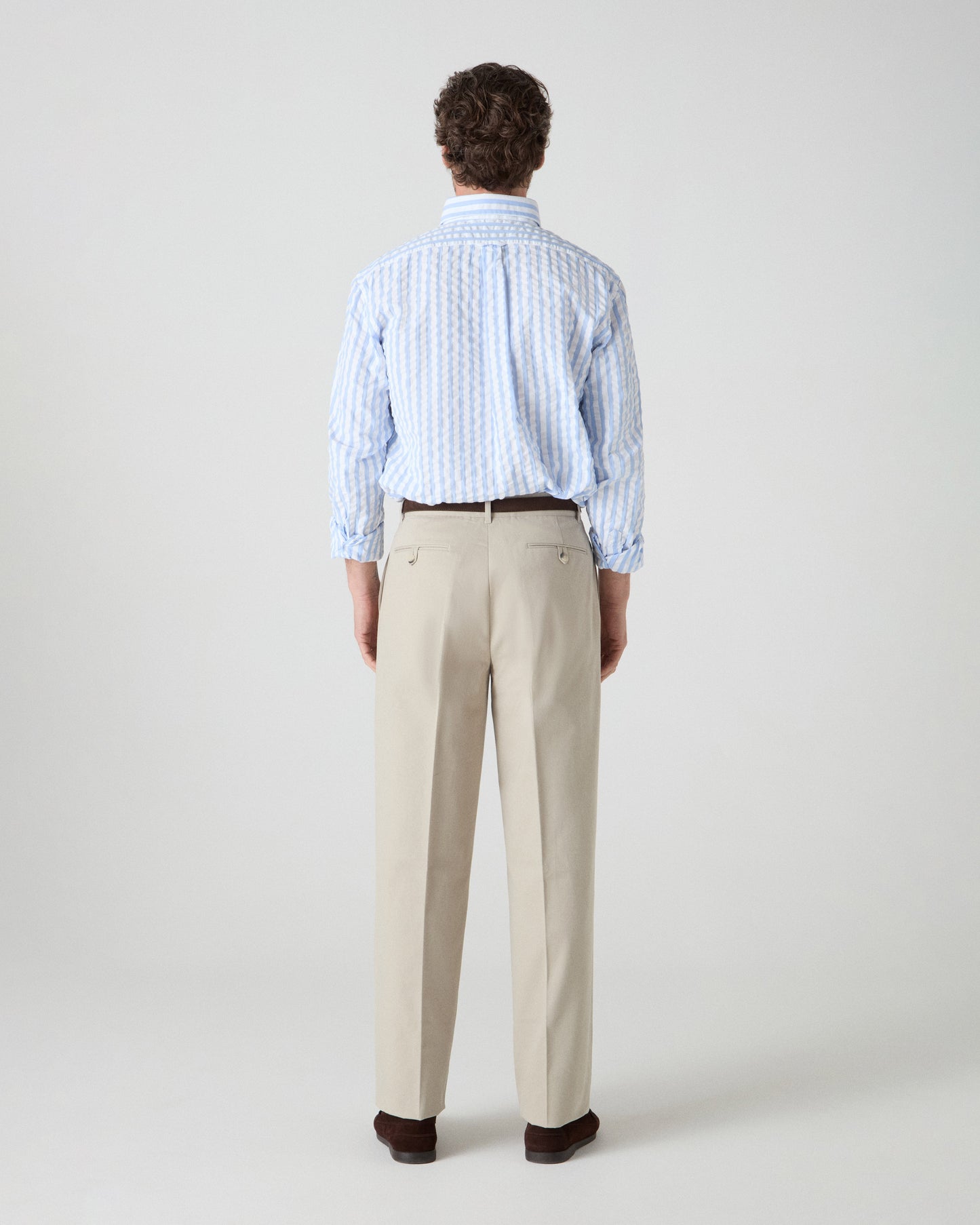 Antonello Cotton Trousers - Stone Berg & Berg