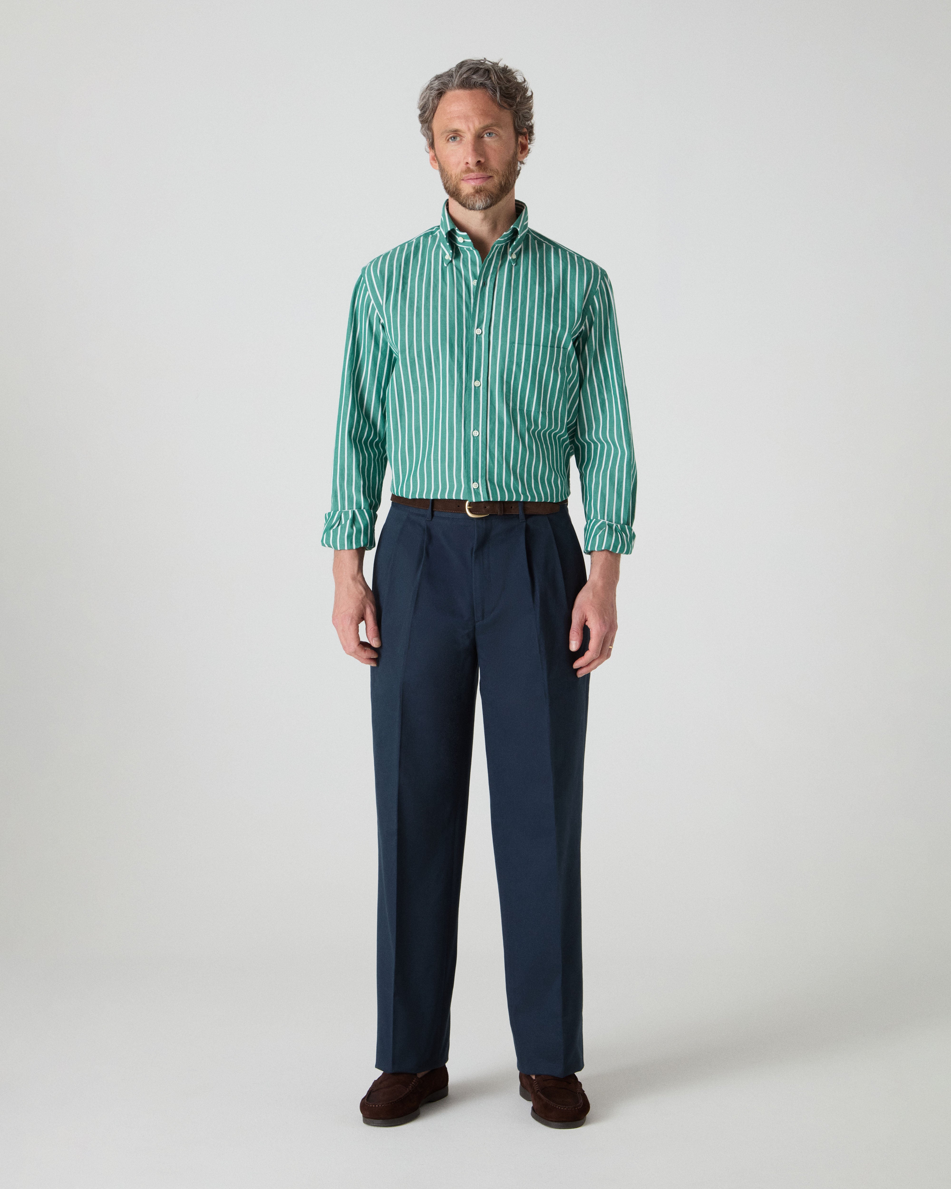 Antonello Cotton Trousers - Dark Navy Berg & Berg