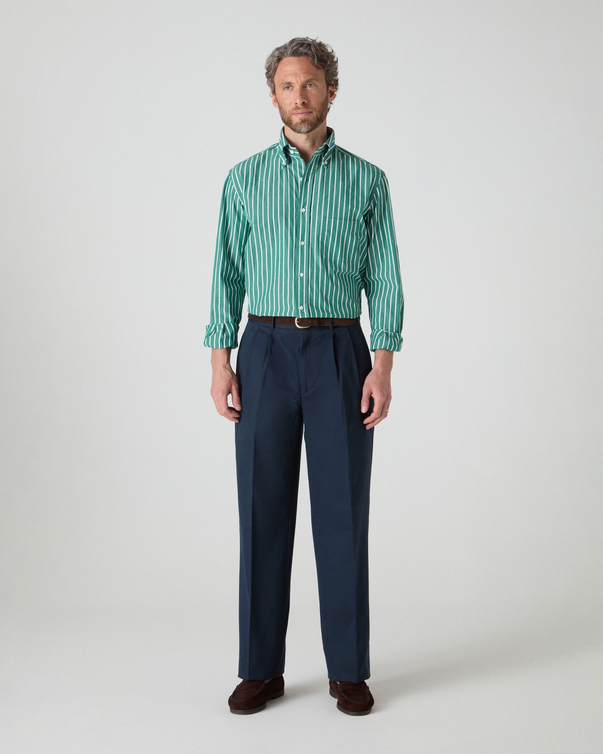 Antonello Cotton Trousers - Dark Navy Berg & Berg