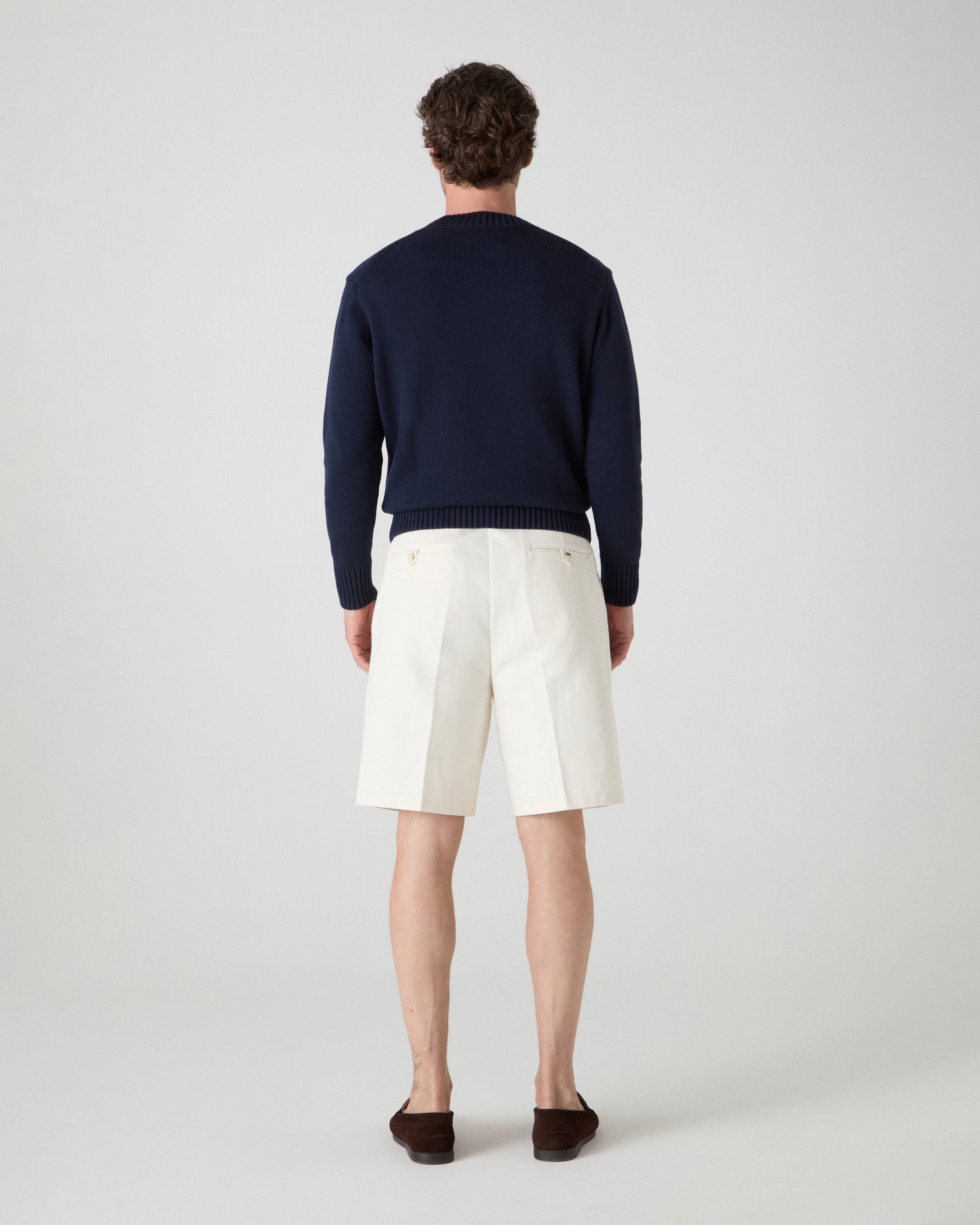 Antonello Cotton Shorts - Ecru | Berg & Berg