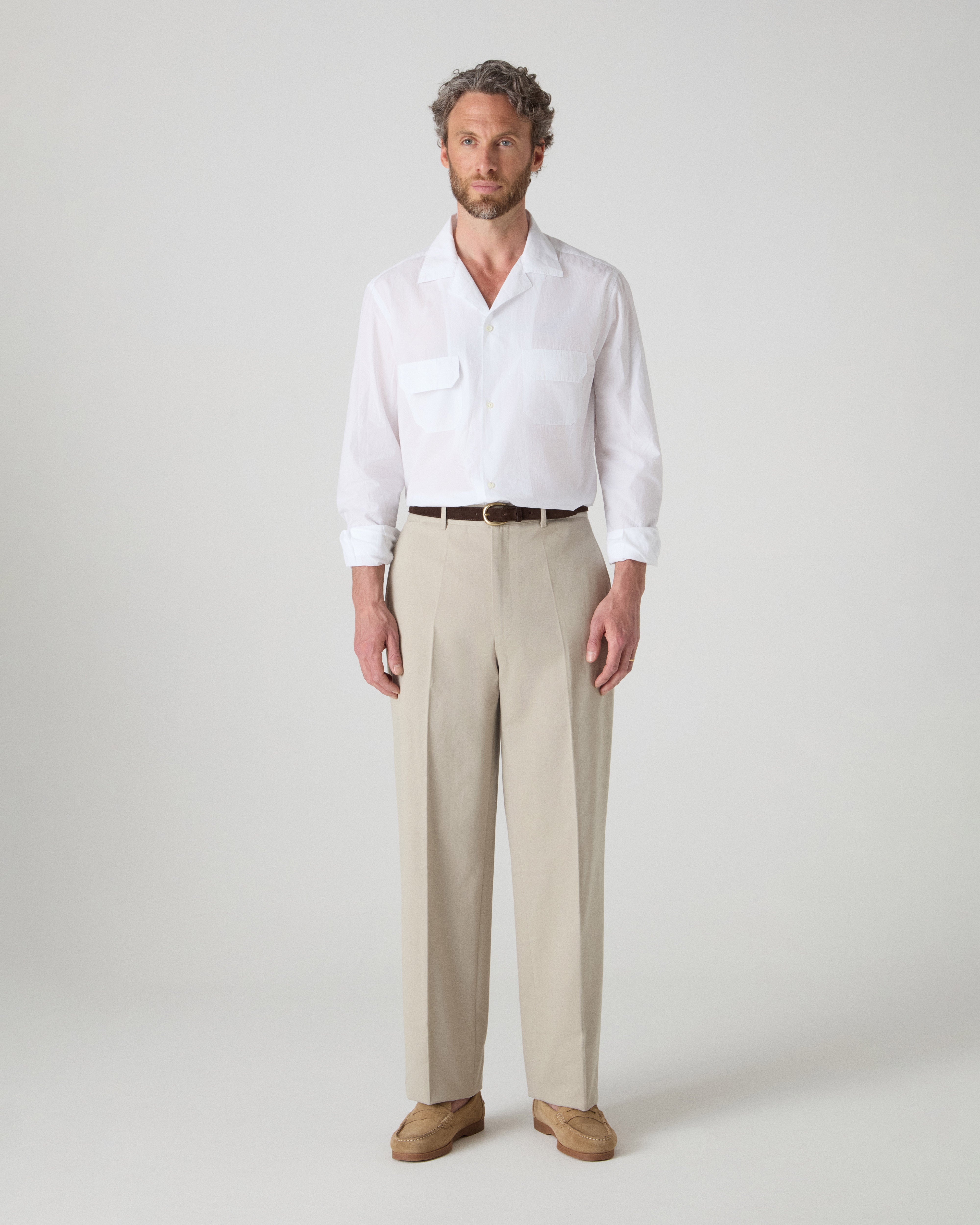 Fred Camp Collar Shirt - White Berg & Berg