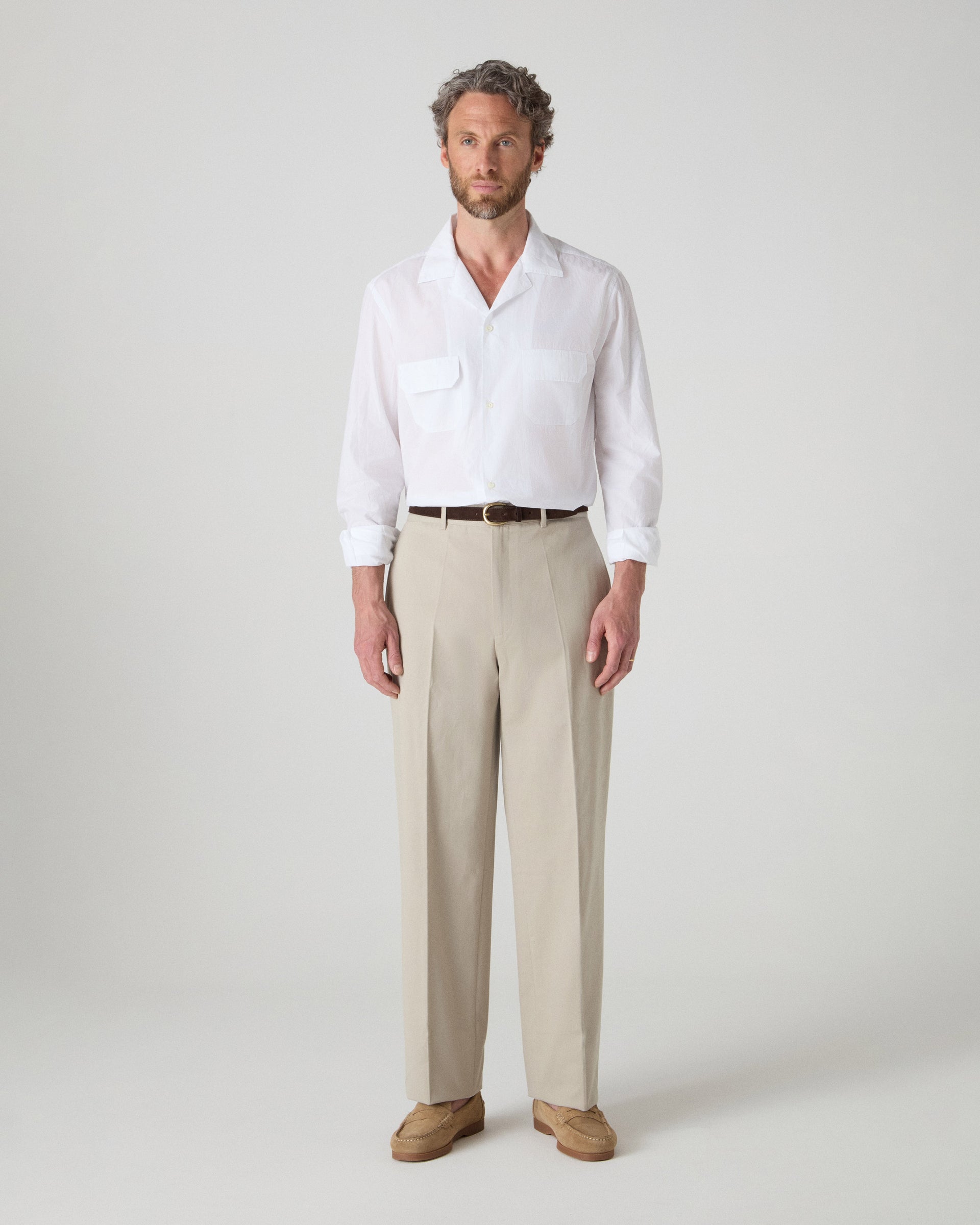 Fred Camp Collar Shirt - White Berg & Berg