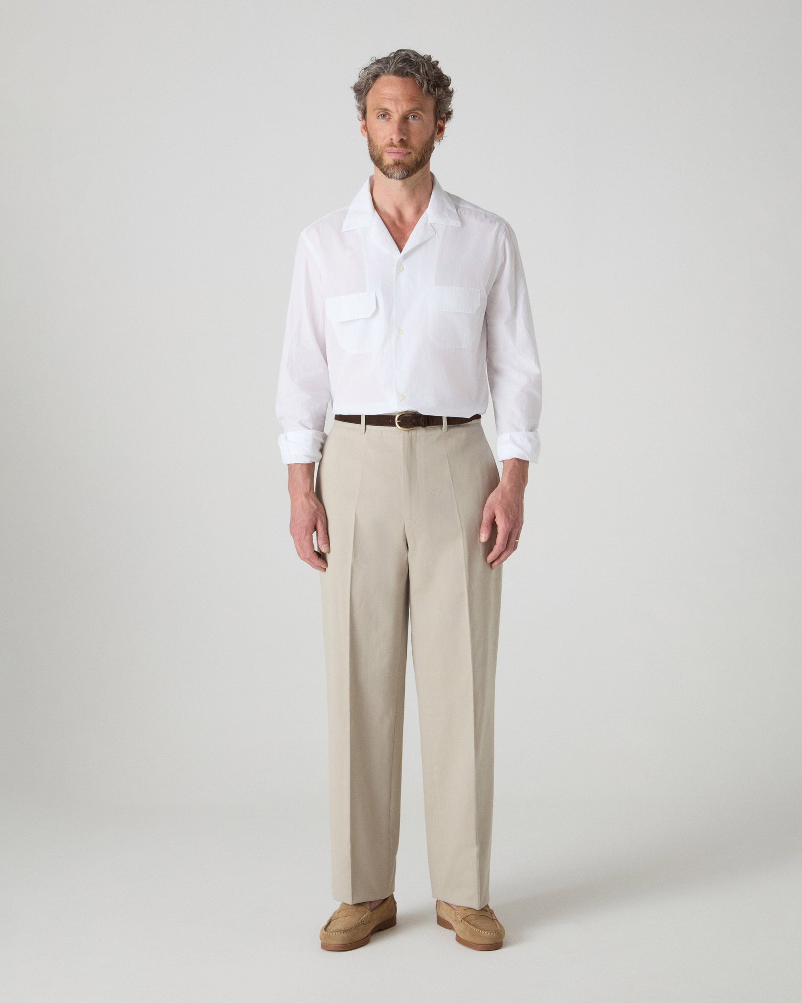 Alfred Cotton Trousers - Stone Berg & Berg