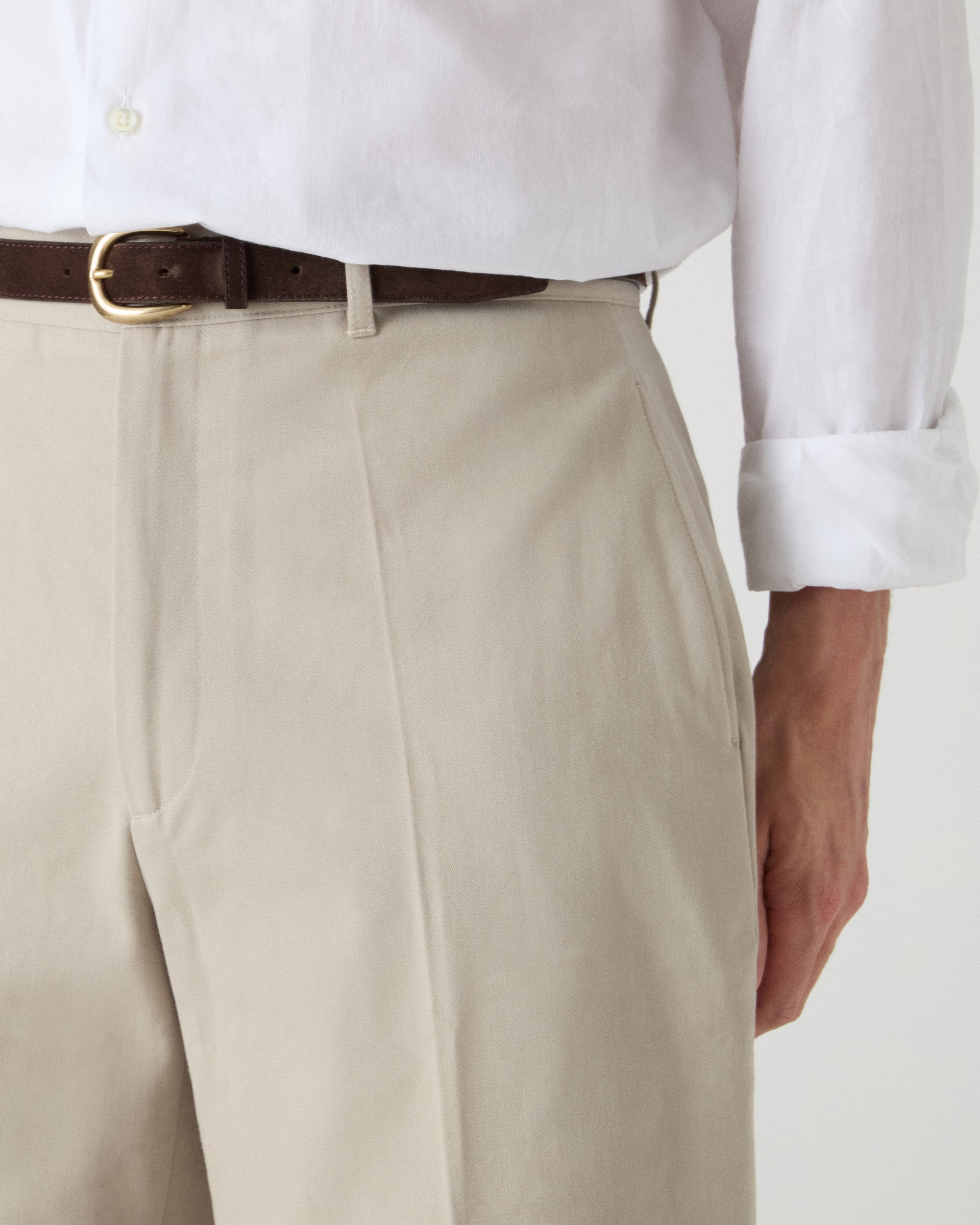 Alfred Cotton Trousers - Stone Berg & Berg