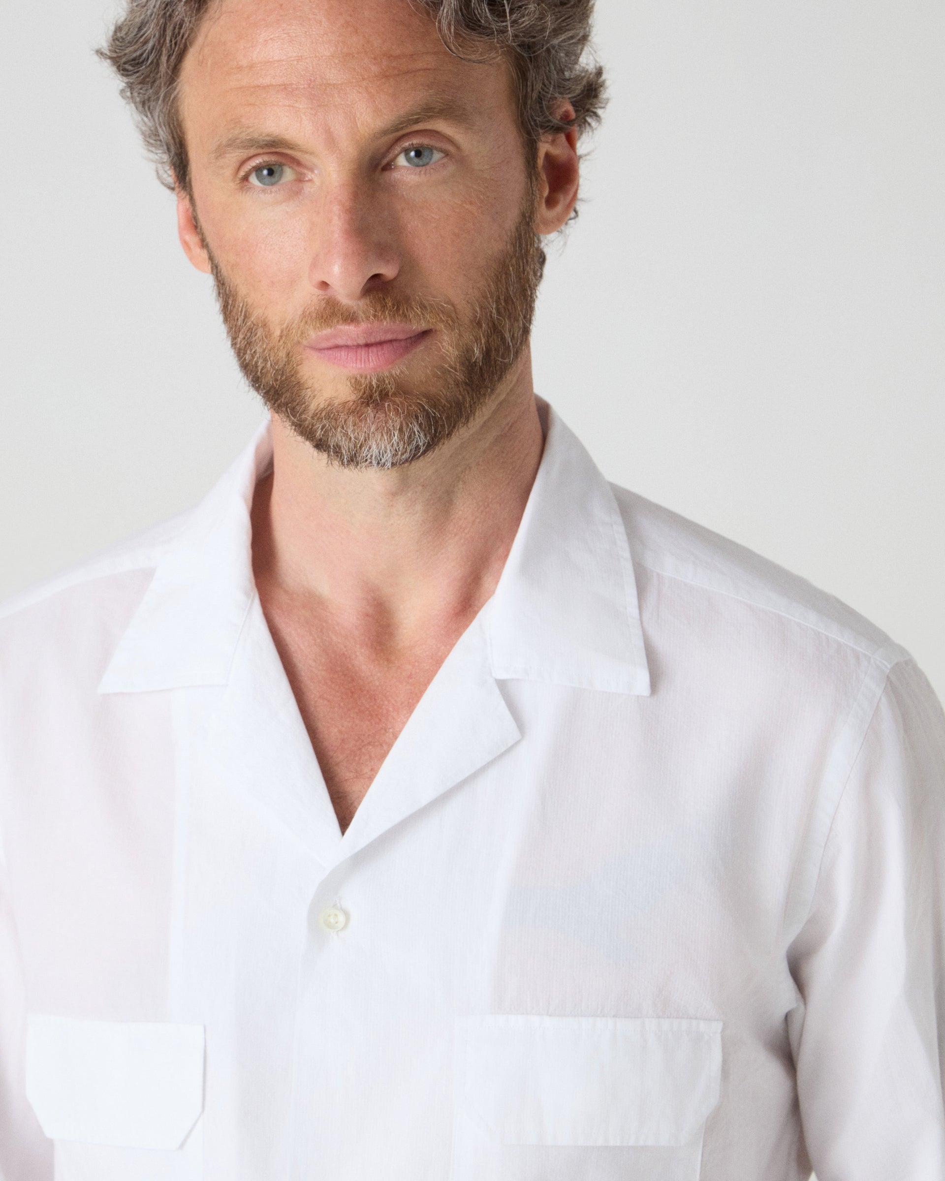 Fred Camp Collar Shirt - White Berg & Berg