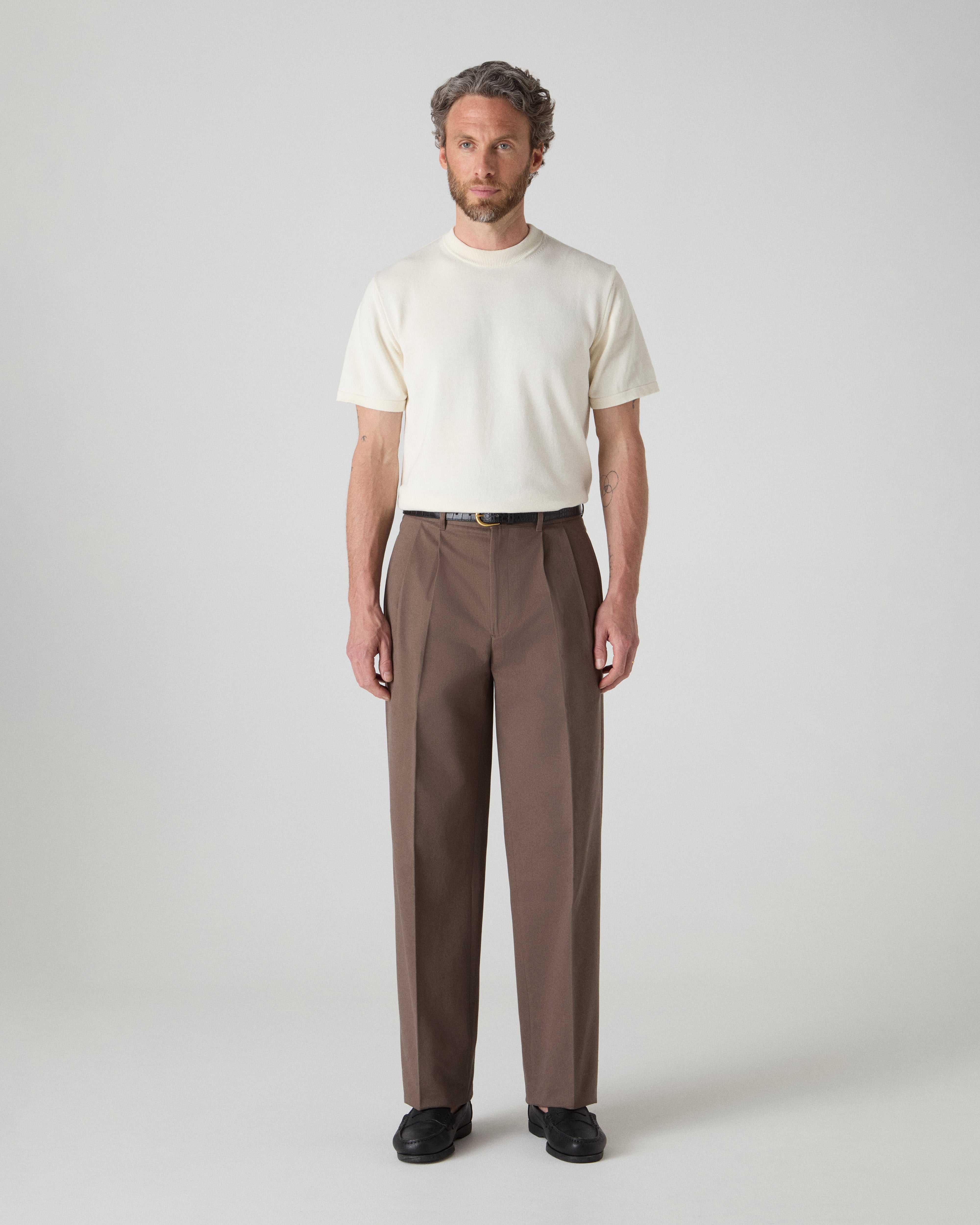 Antonello Cotton Trousers - Tobacco Berg & Berg