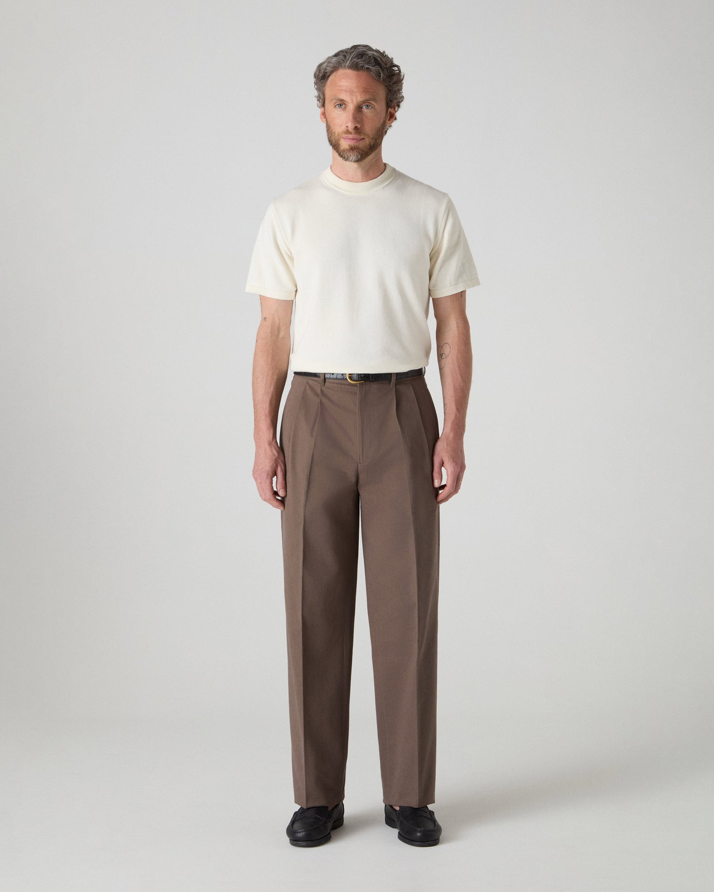 Antonello Cotton Trousers - Tobacco Berg & Berg