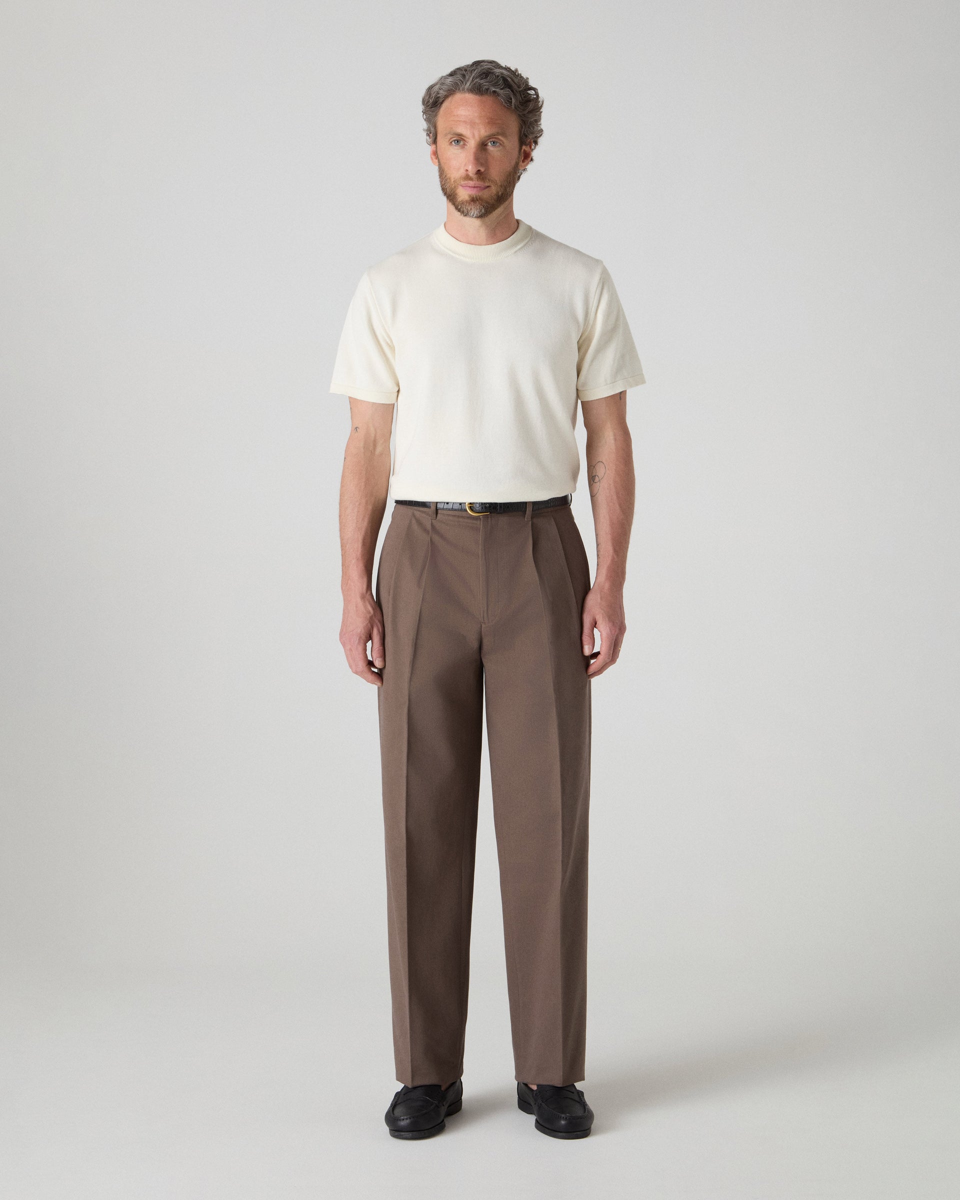 Antonello Cotton Trousers - Tobacco Berg & Berg