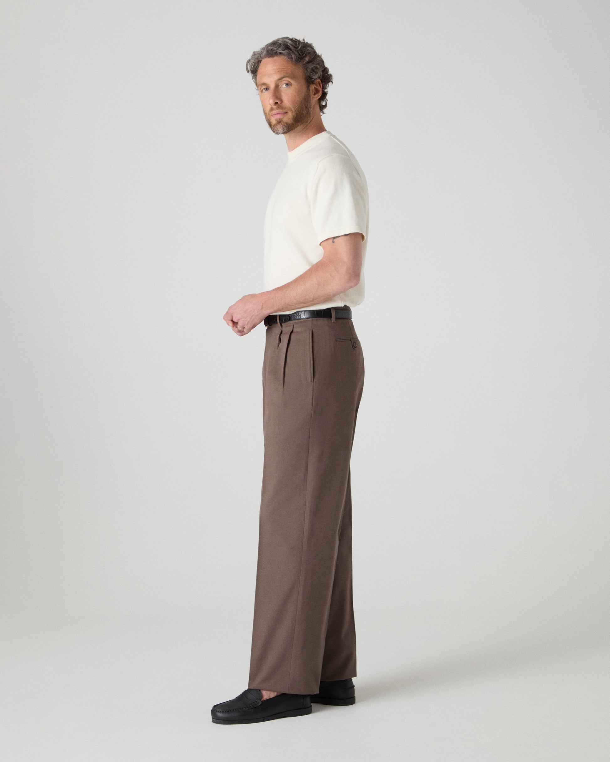 Antonello Cotton Trousers - Tobacco Berg & Berg