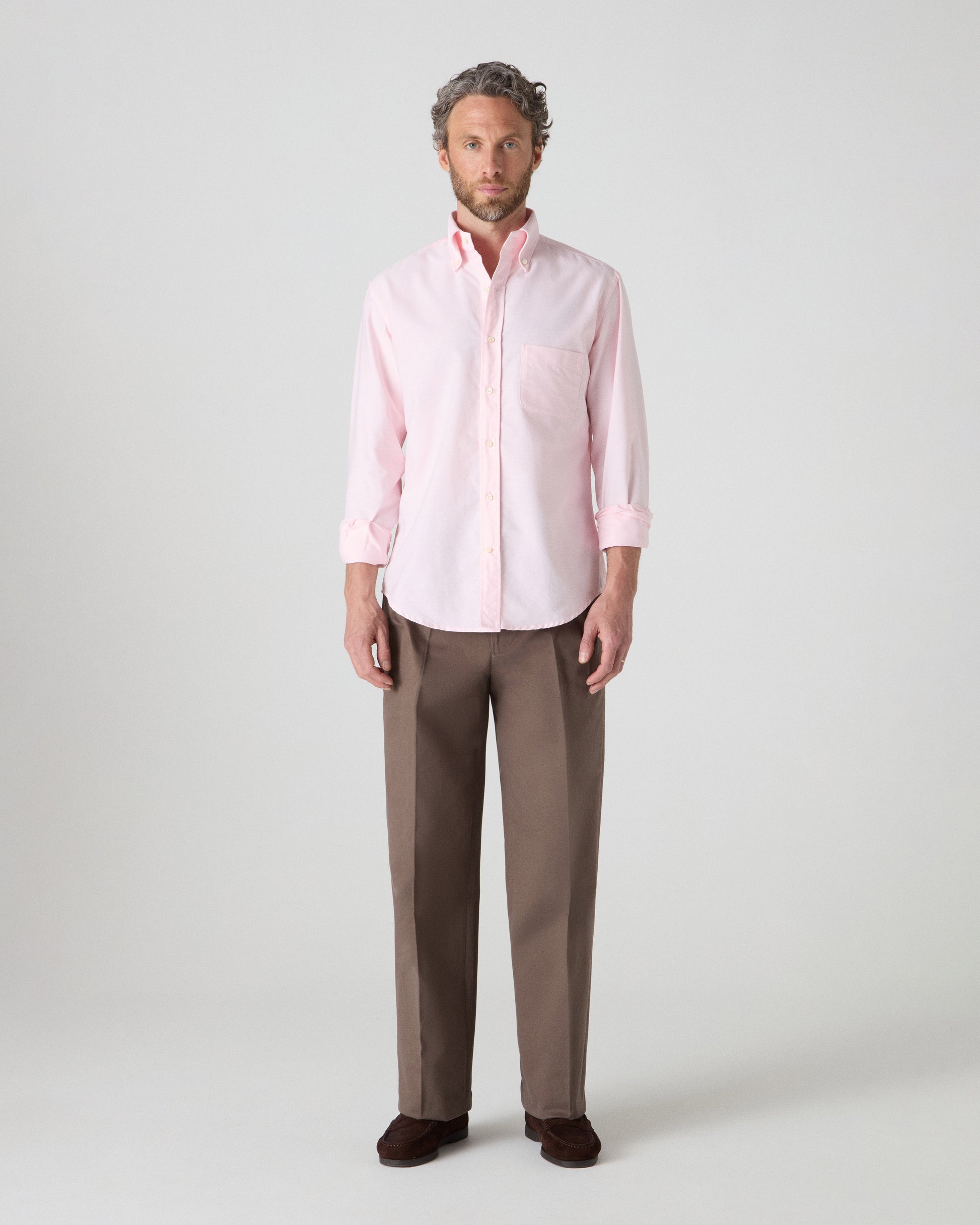Ferdinand Oxford Button Down Shirt - Faded Pink Berg & Berg