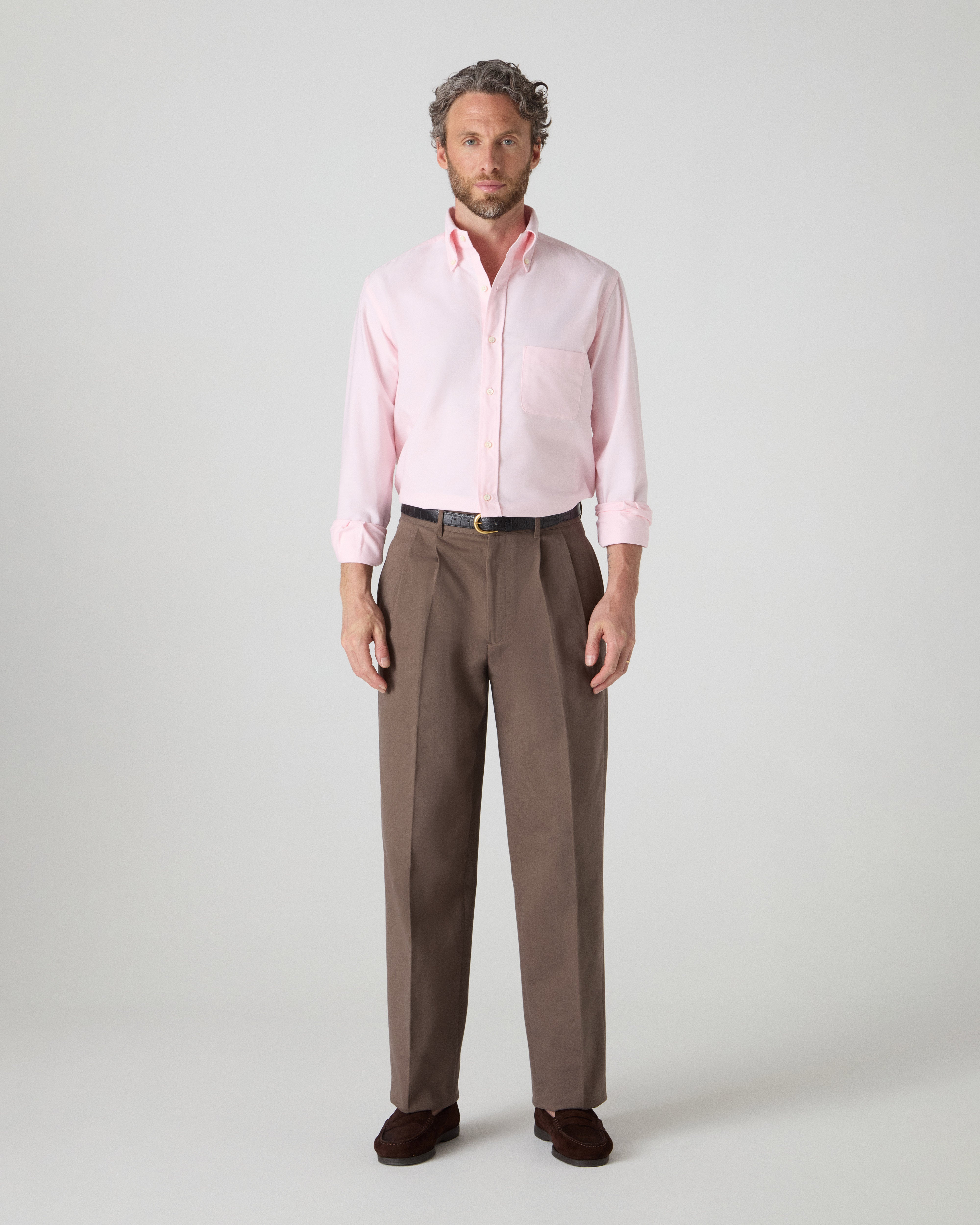 Ferdinand Oxford Button Down Shirt - Faded Pink Berg & Berg