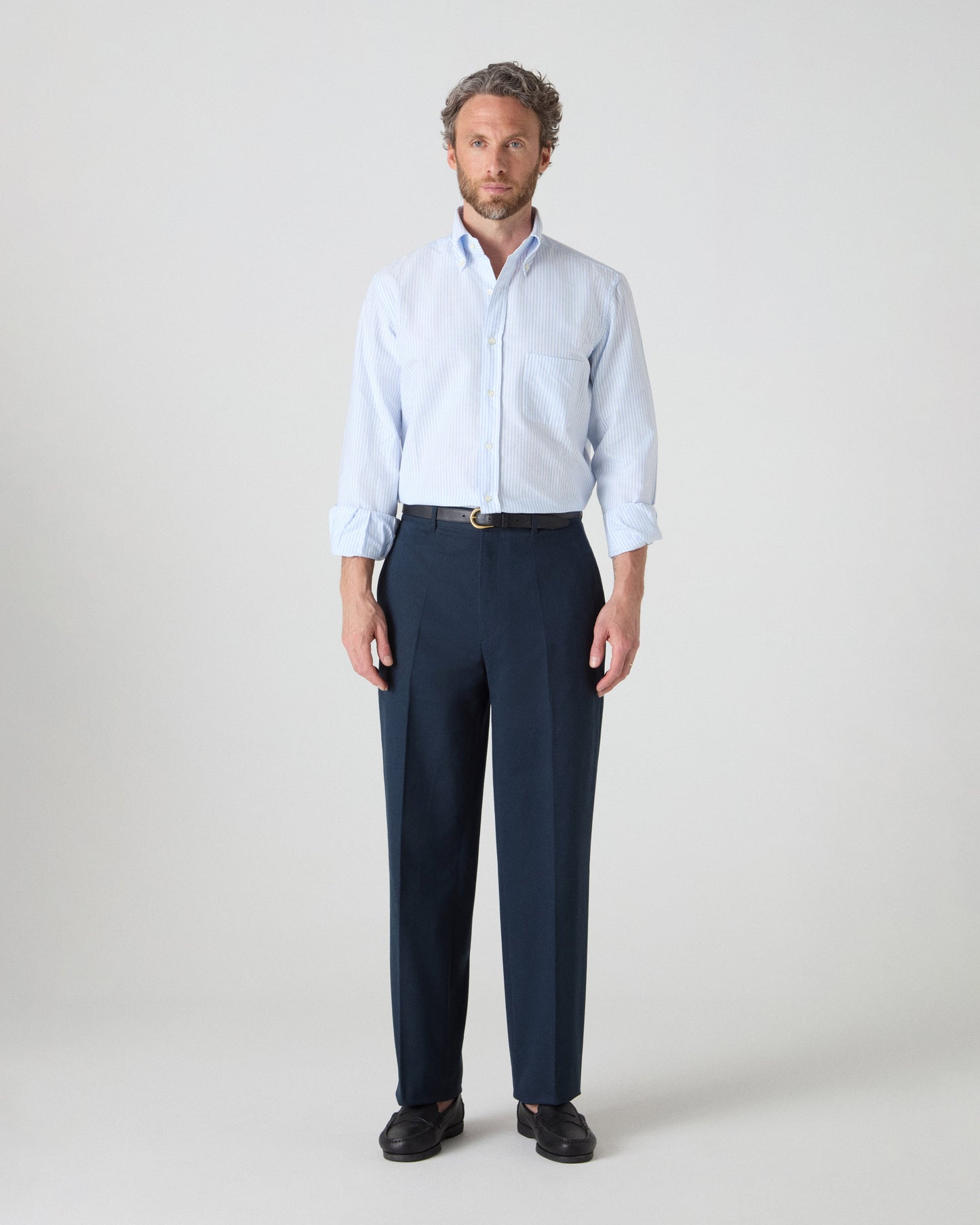 Alfred Cotton Trousers - Dark Navy Berg & Berg