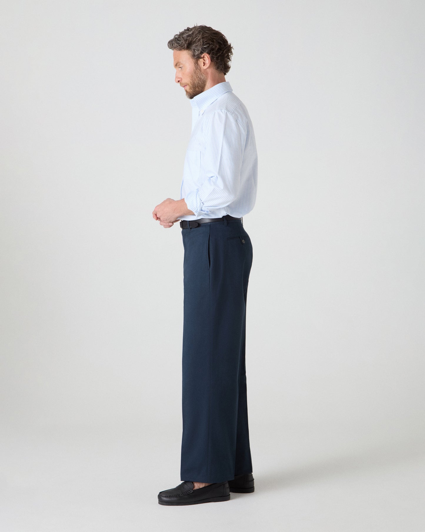 Alfred Cotton Trousers - Dark Navy Berg & Berg