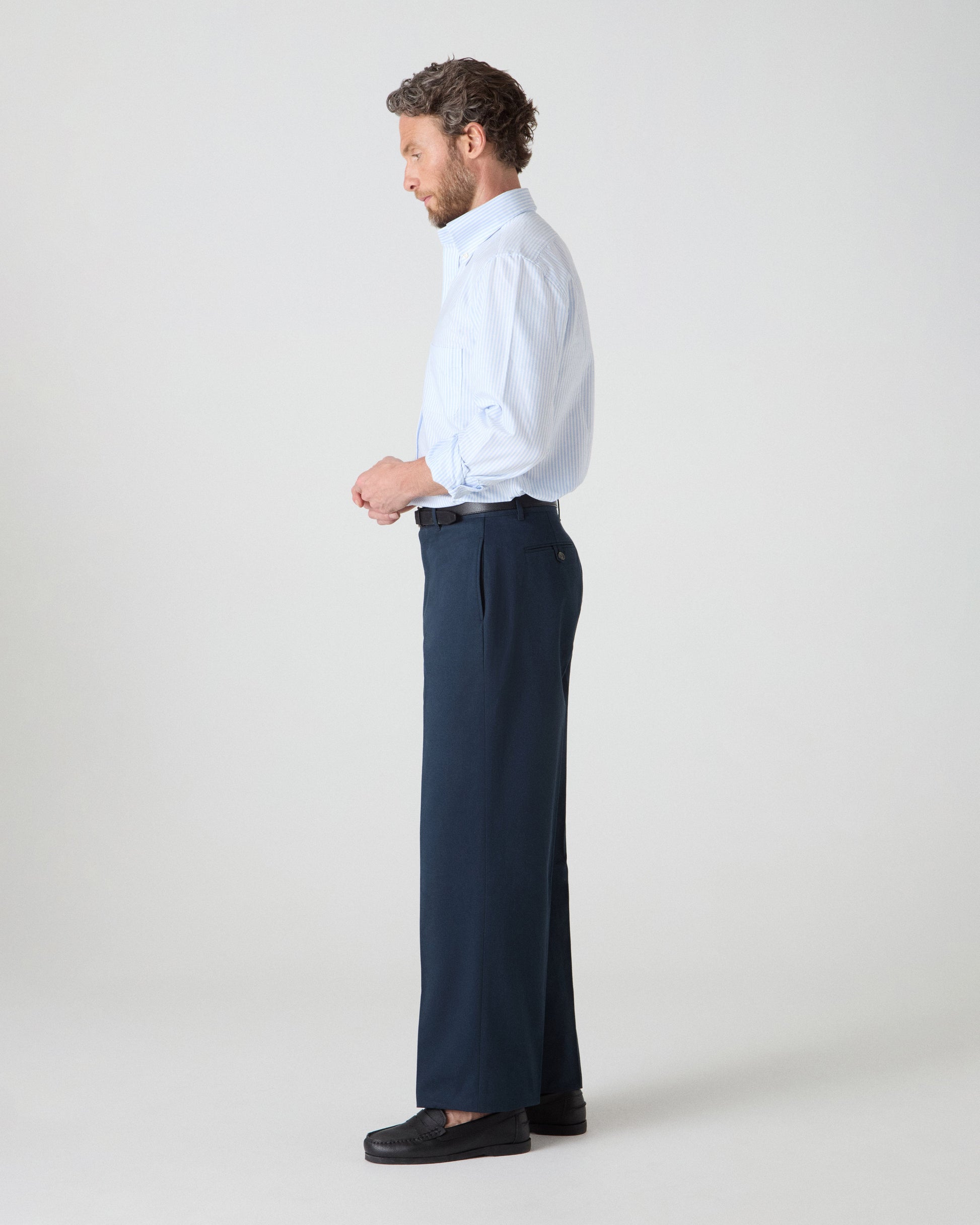Alfred Cotton Trousers - Dark Navy Berg & Berg