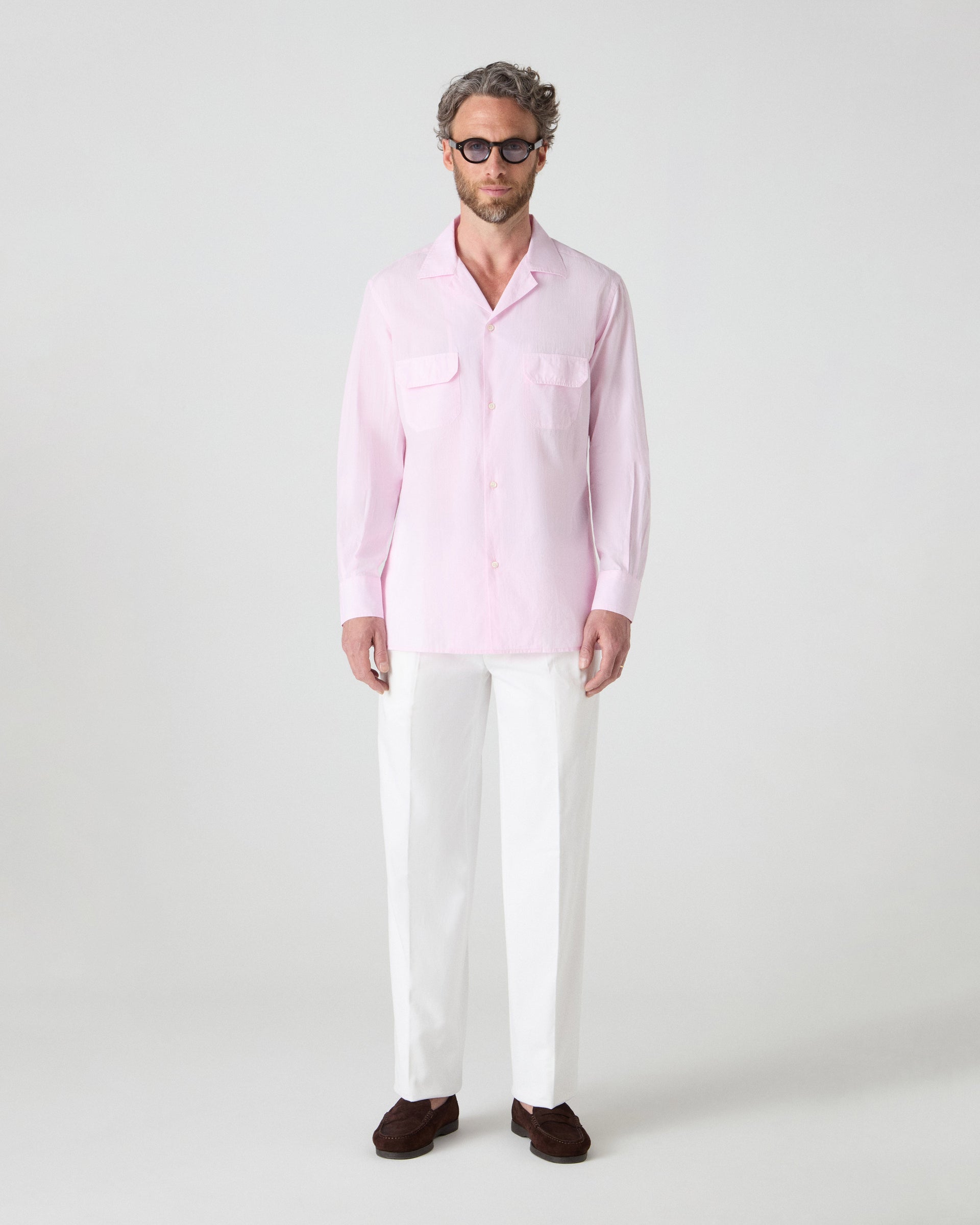 Fred Camp Collar Shirt - Faded Pink Berg & Berg
