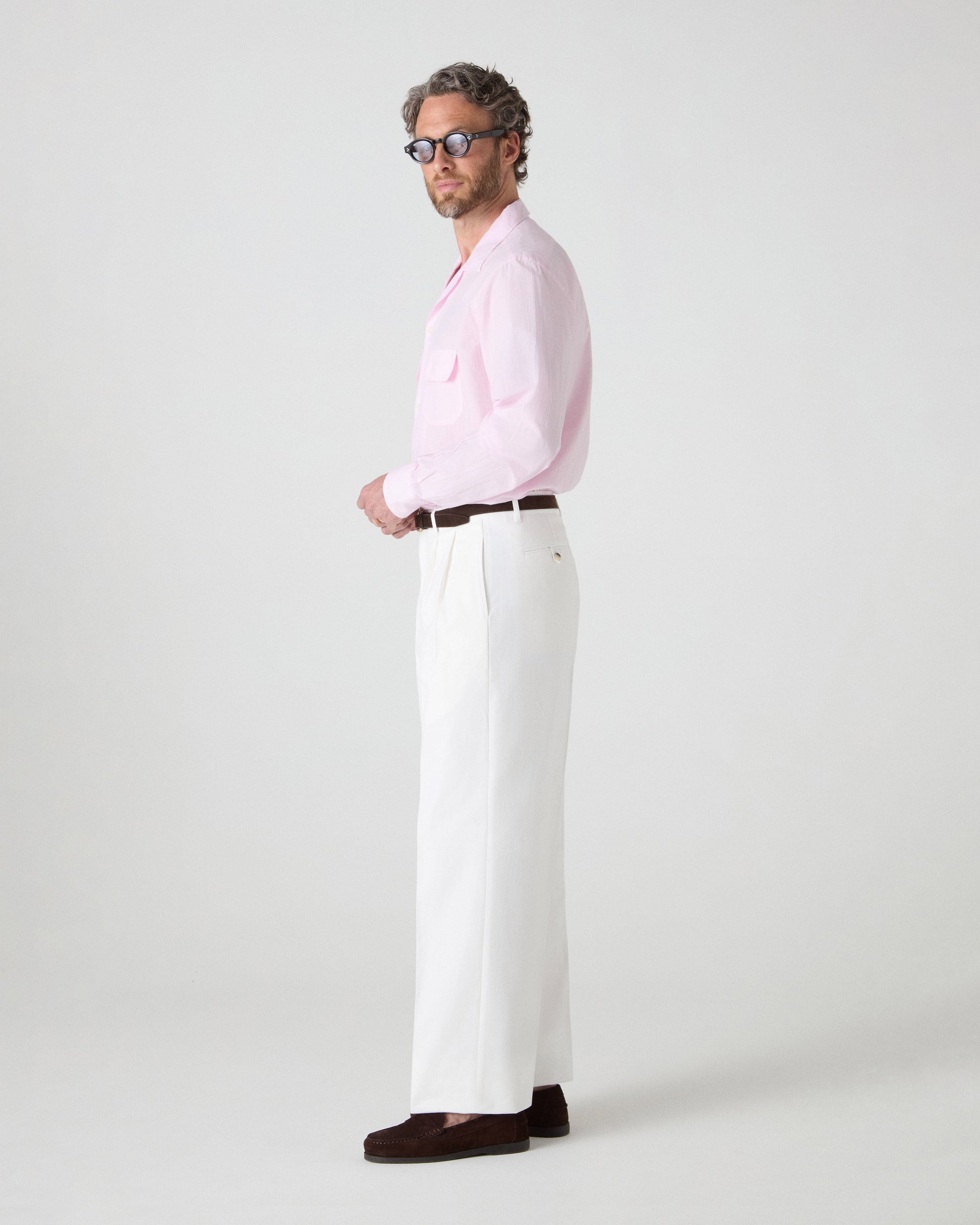 Antonello Cotton Trousers - Ivory Berg & Berg