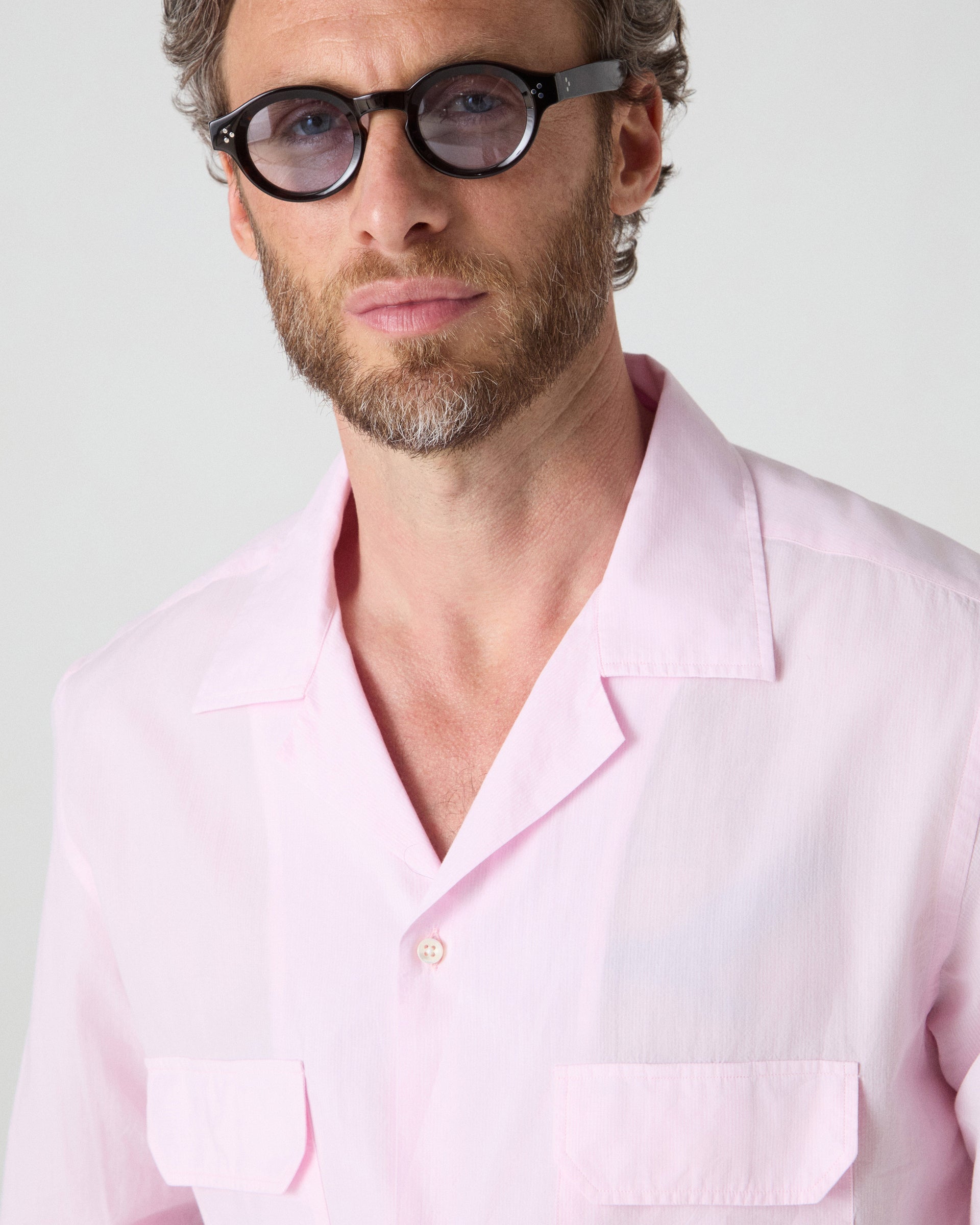 Fred Camp Collar Shirt - Faded Pink Berg & Berg