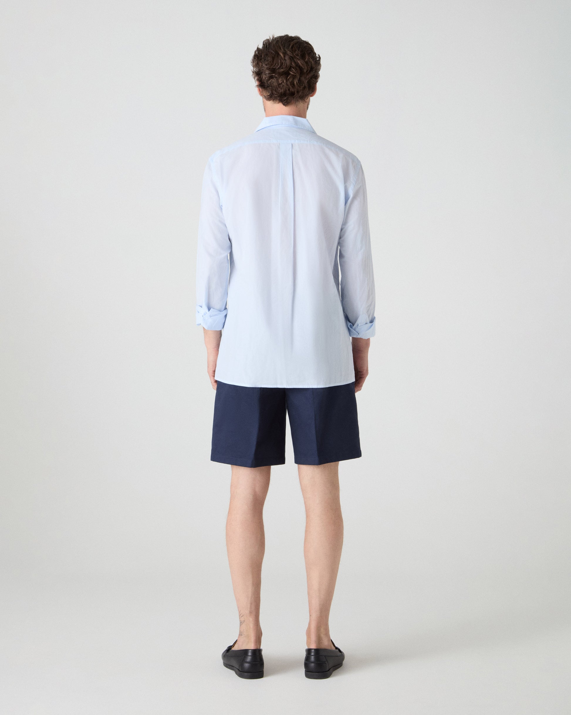 Fred Camp Collar Shirt - Light Blue Berg & Berg