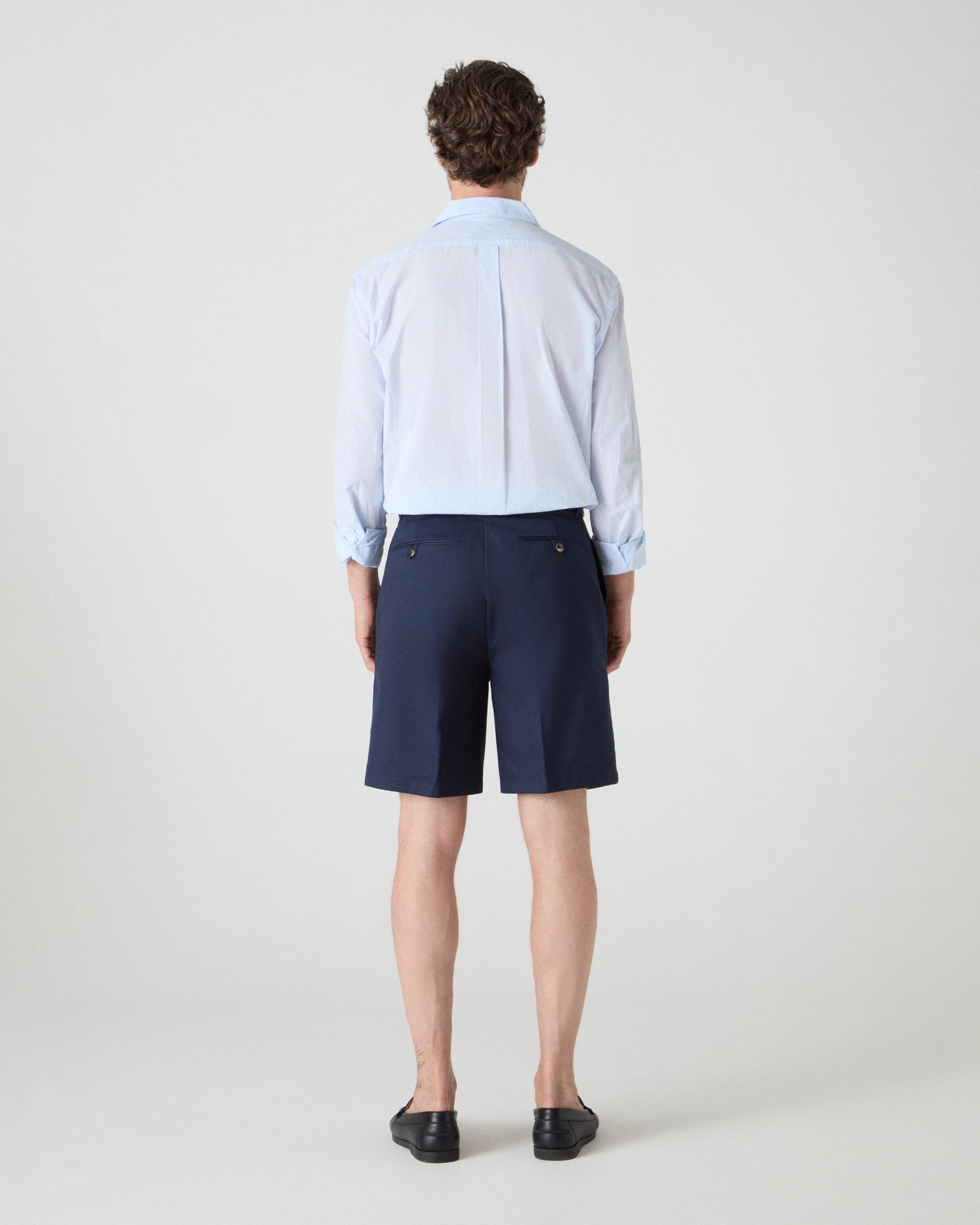 Antonello Cotton Shorts - Navy | Berg & Berg
