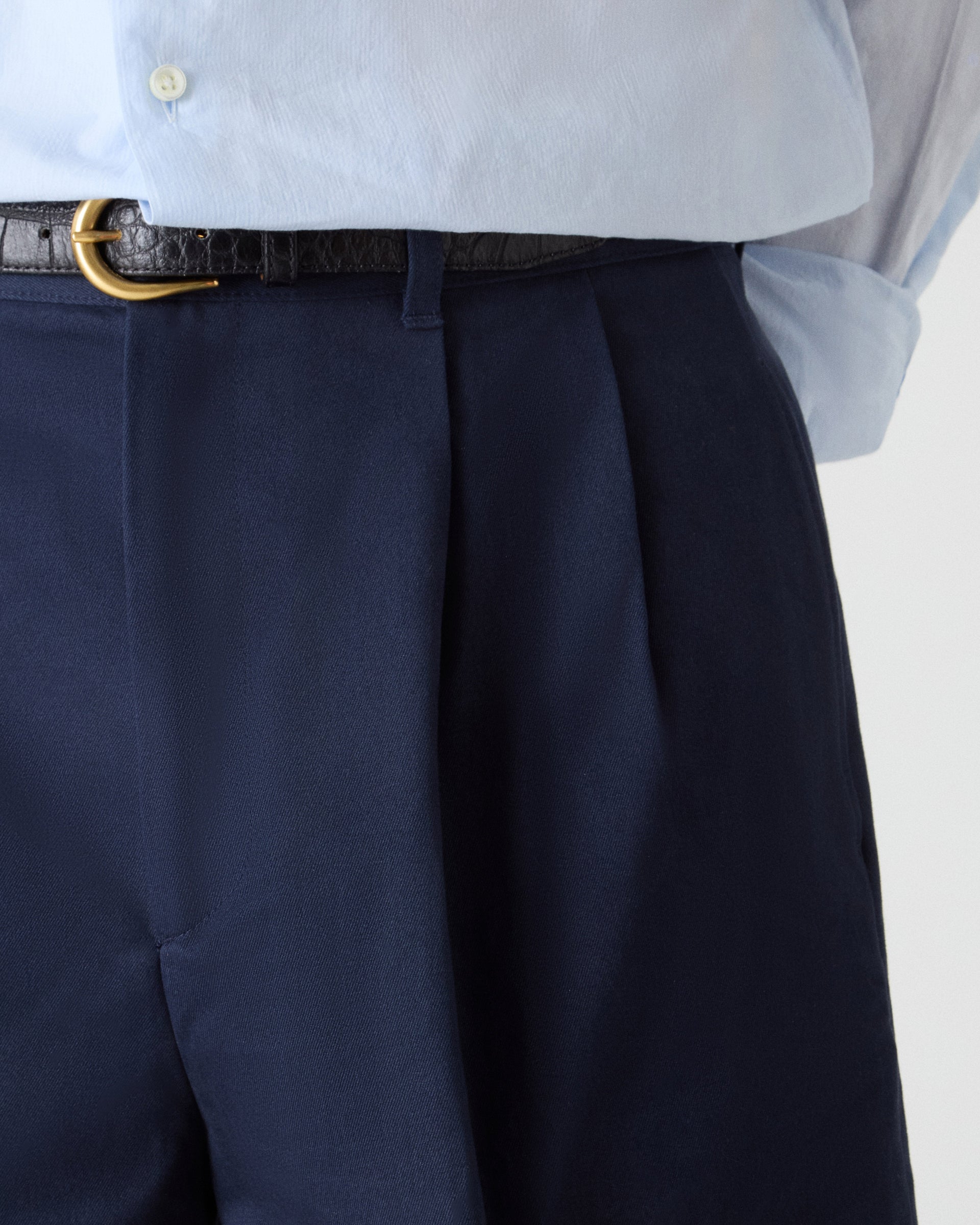 Antonello Cotton Shorts - Navy | Berg & Berg