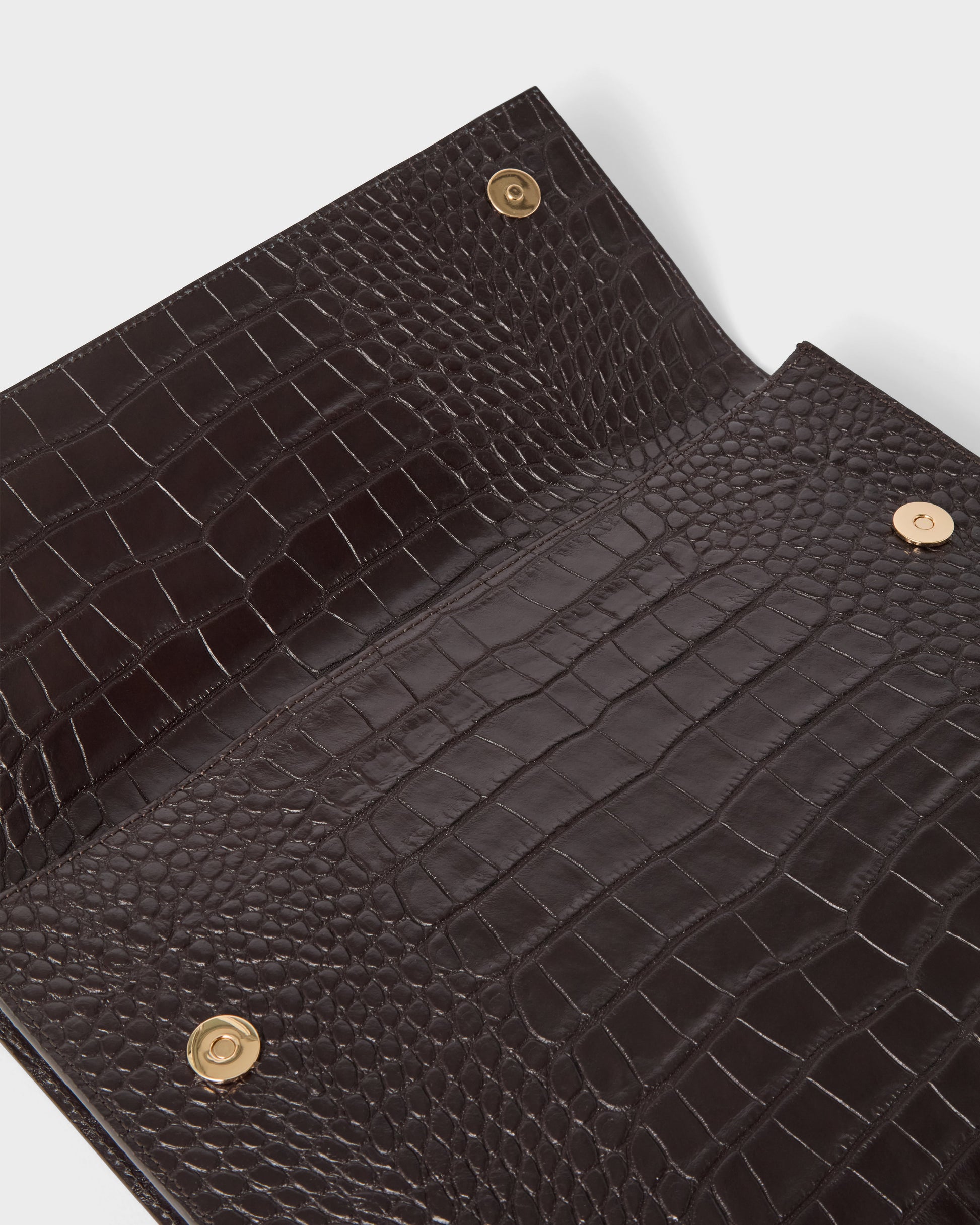 Croco Calf Laptop Portfolio - Dark Brown Berg&Berg