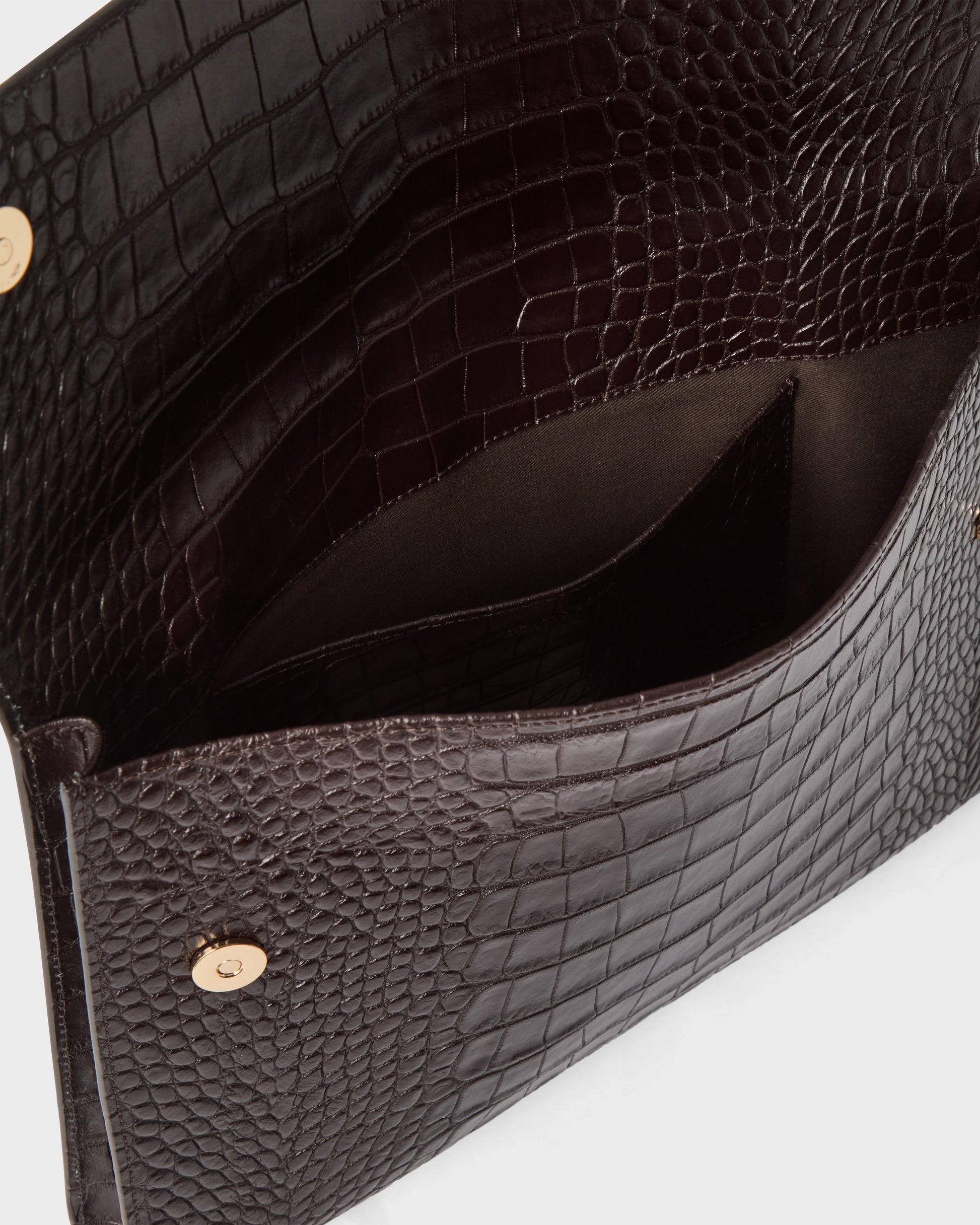 Croco Calf Laptop Portfolio - Dark Brown Berg&Berg