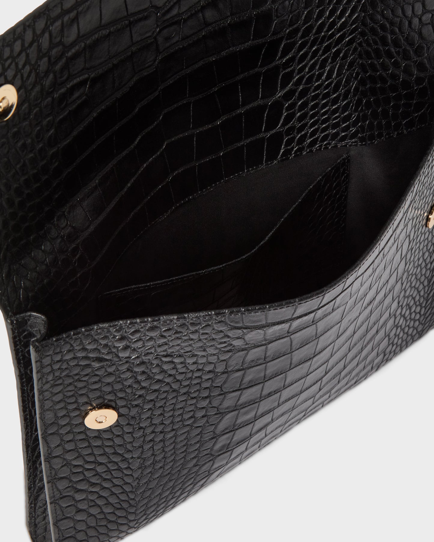 Croco Calf Laptop Portfolio - Black Berg&Berg