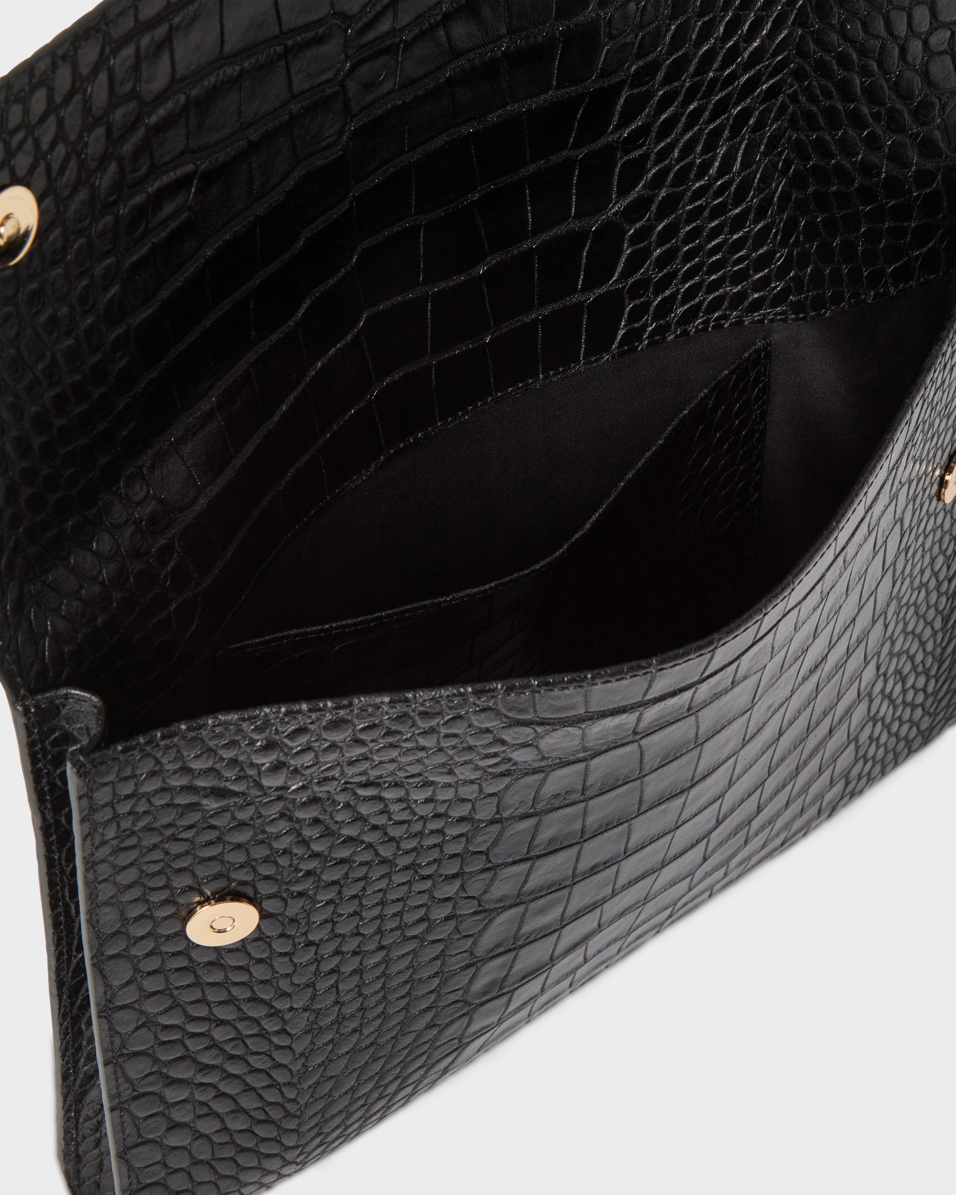 Croco Calf Laptop Portfolio - Black Berg&Berg