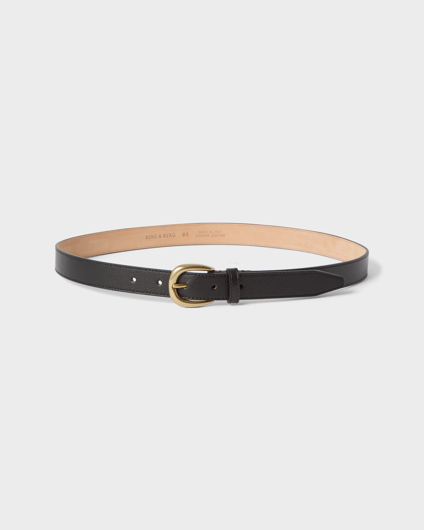 Grained Leather Belt - Black Berg & Berg