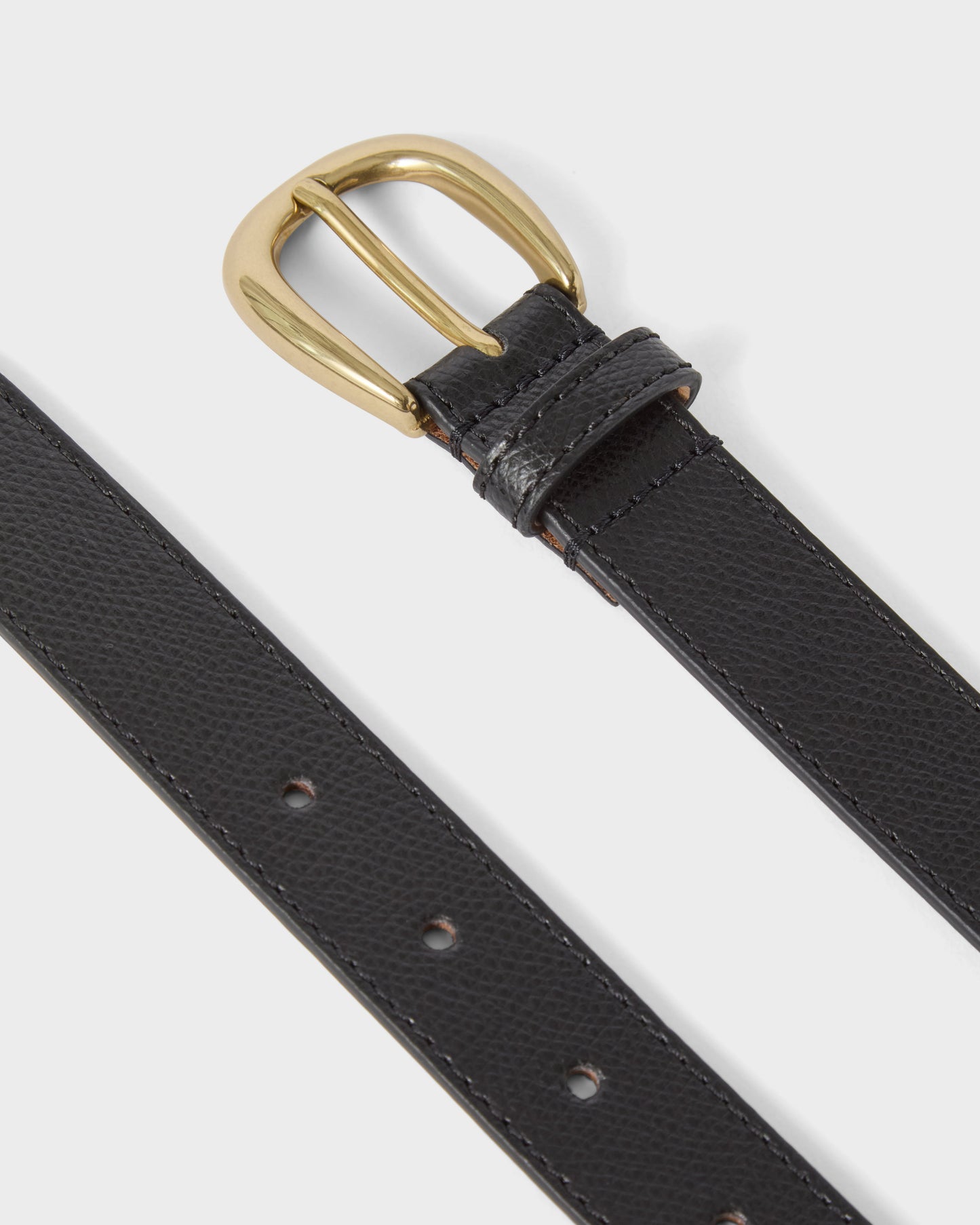 Grained Leather Belt - Black Berg & Berg