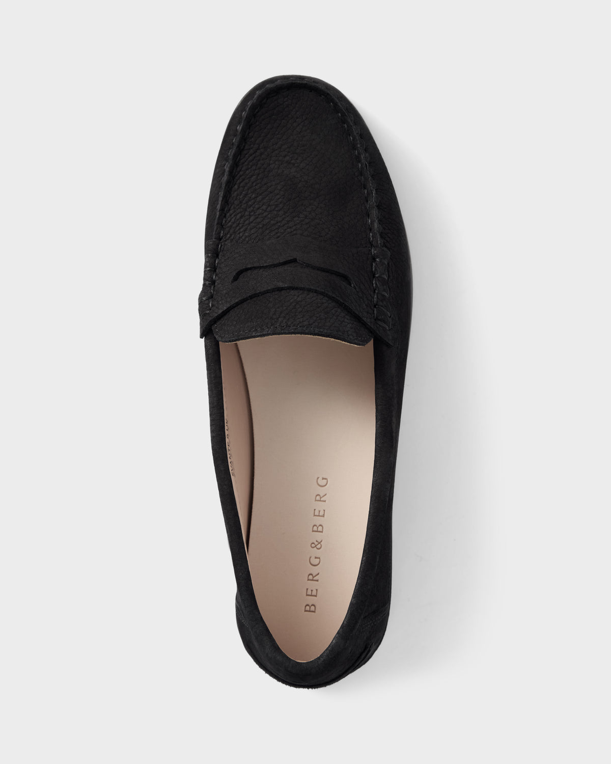 Svante Beef Roll Penny Loafer - Black Grain Berg & Berg
