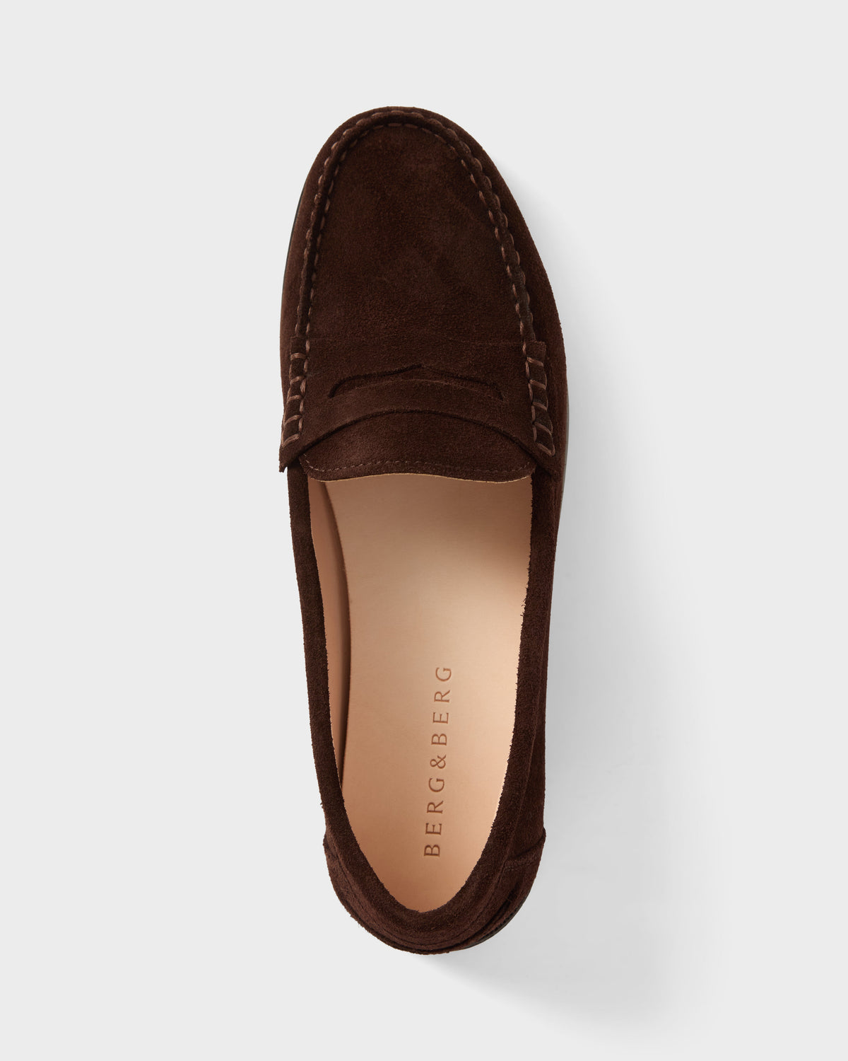 Svante Beef Roll Penny Loafer - Mid Brown Suede Berg & Berg