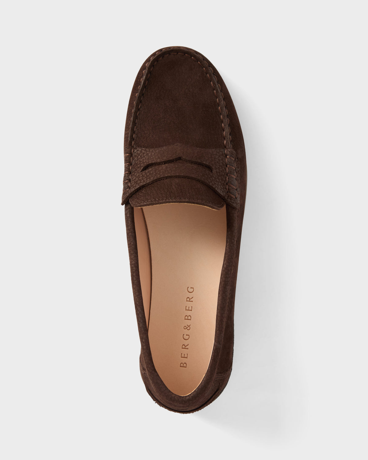 Svante Beef Roll Penny Loafer - Dark Brown Grain Berg & Berg