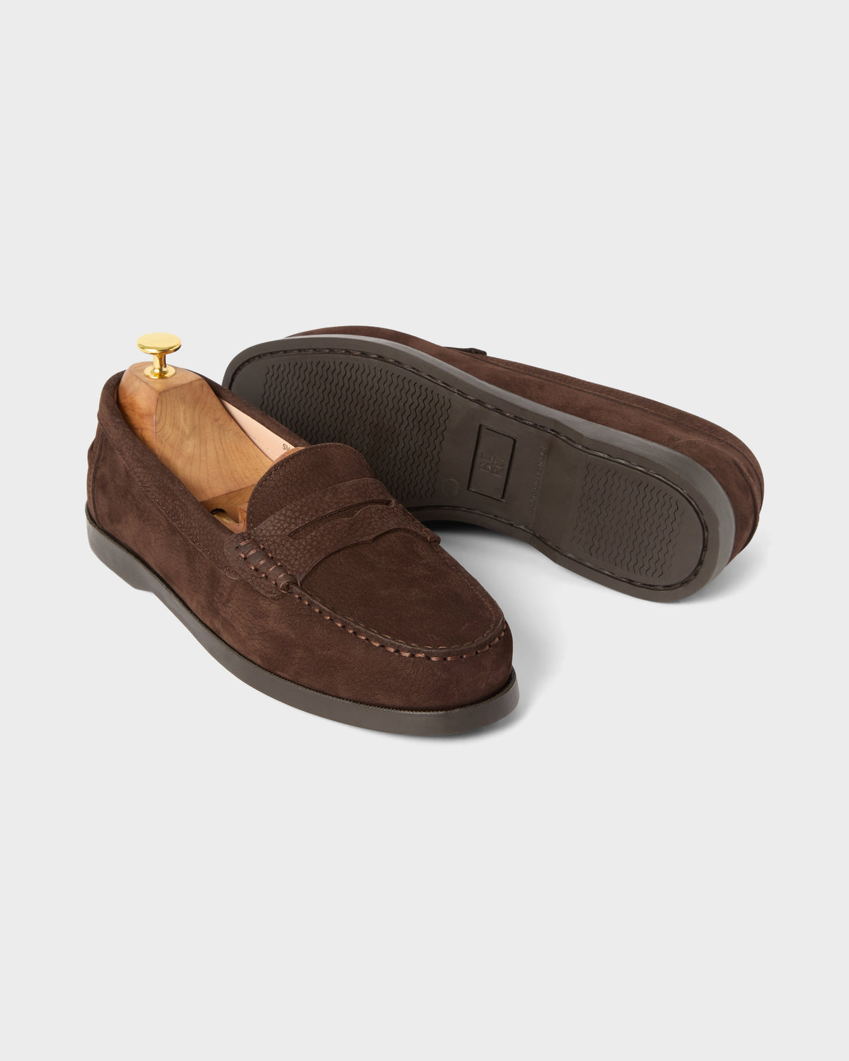 Svante Beef Roll Penny Loafer - Dark Brown Grain Berg & Berg