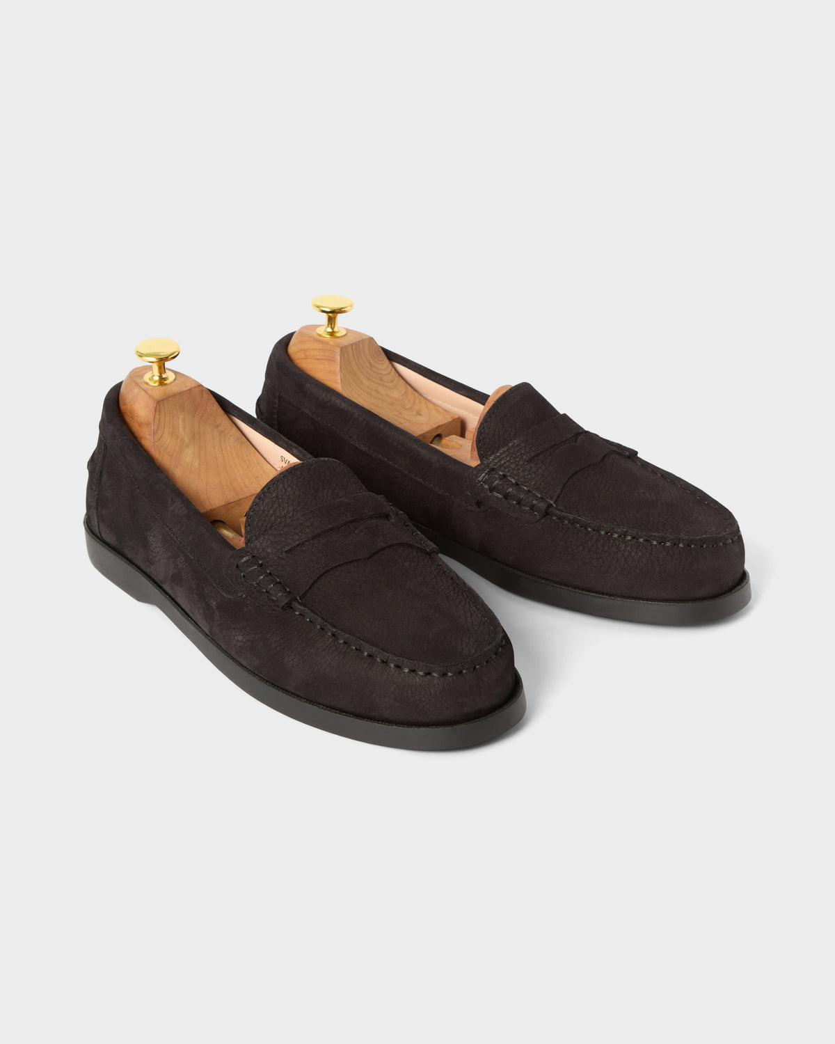 Svante Beef Roll Penny Loafer - Black Grain Berg & Berg
