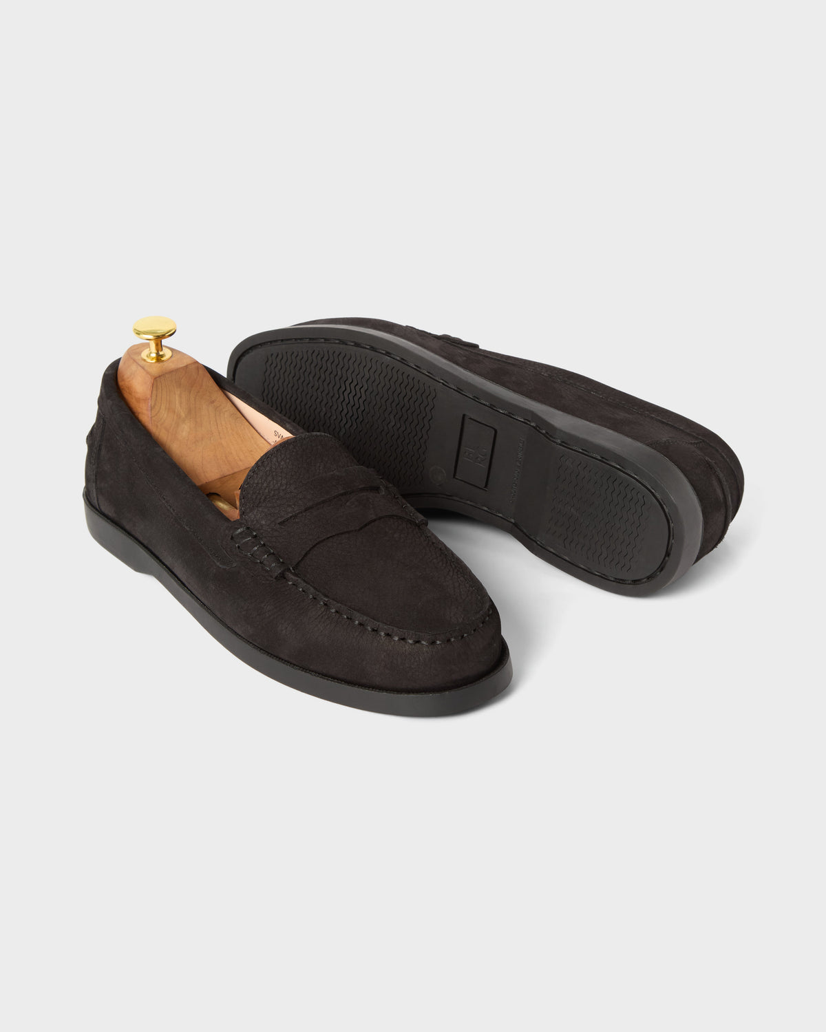 Svante Beef Roll Penny Loafer - Black Grain Berg & Berg