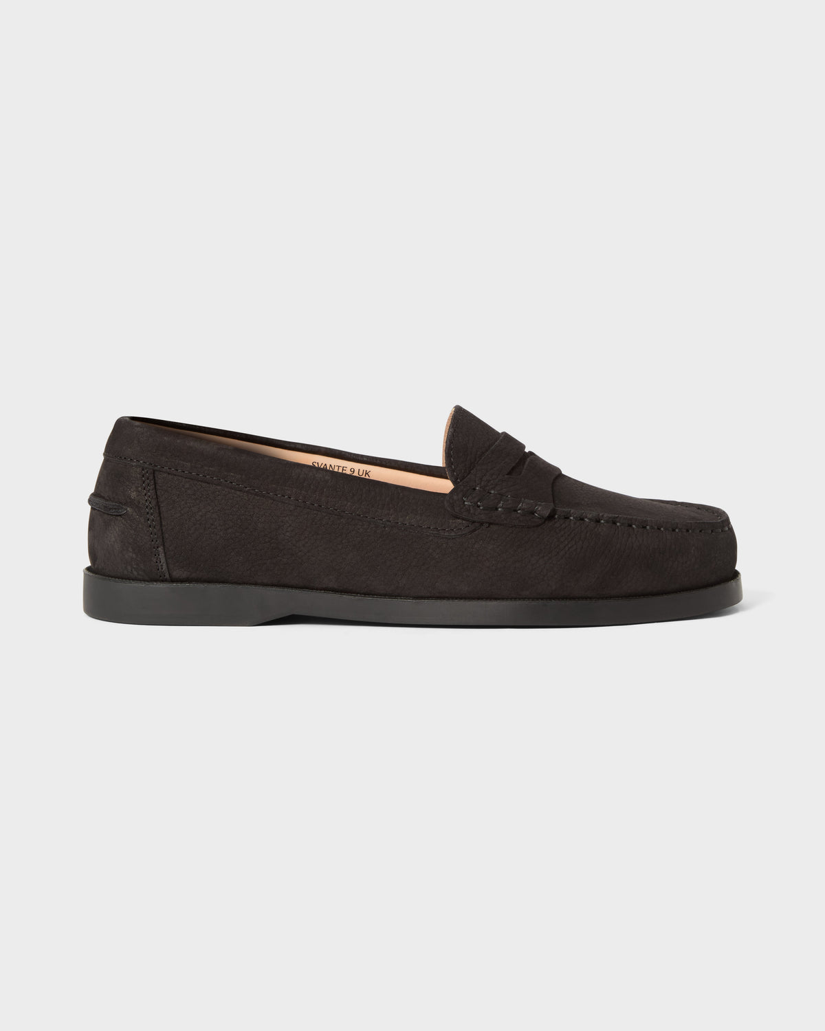 Svante Beef Roll Penny Loafer - Black Grain Berg & Berg