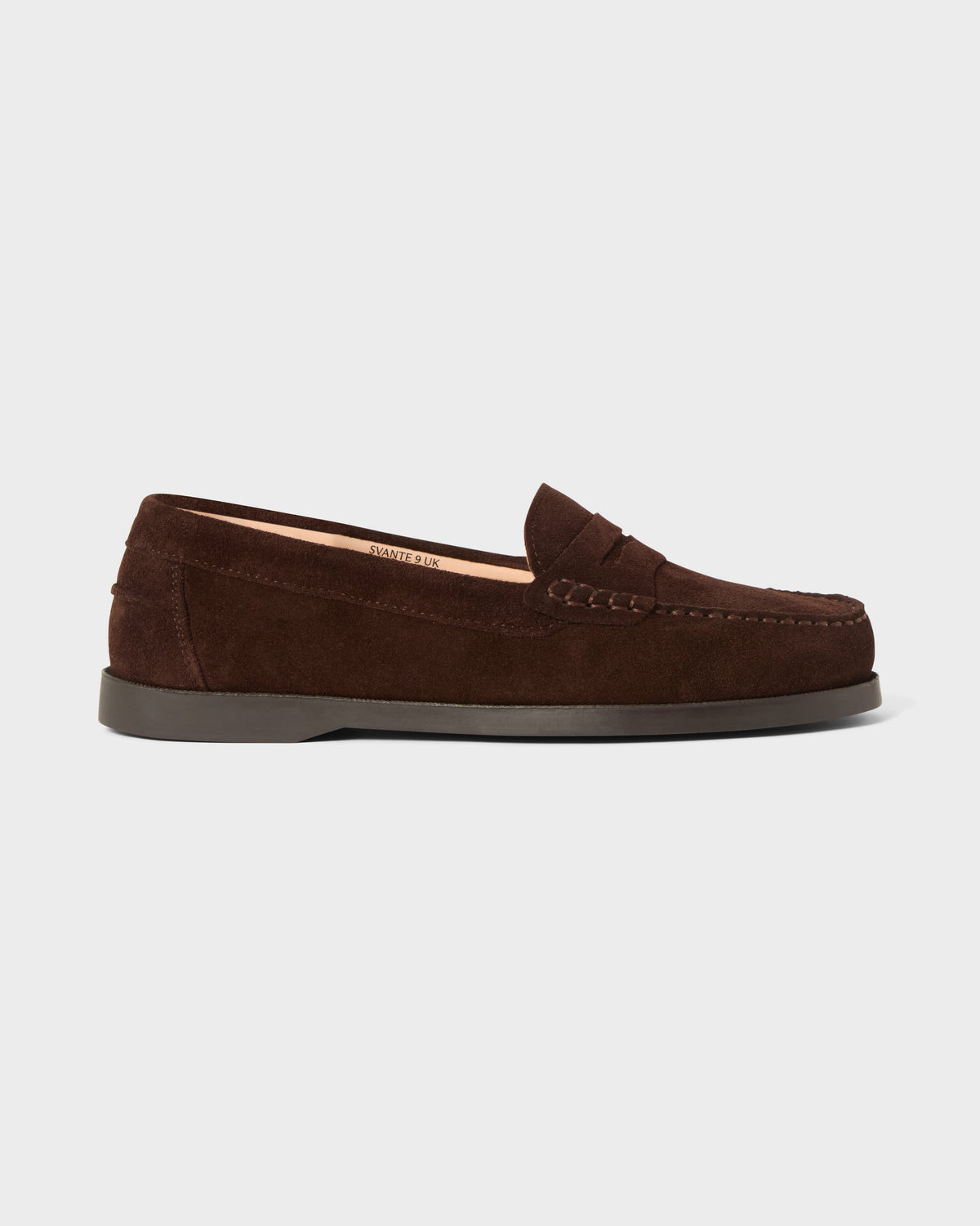 Svante Beef Roll Penny Loafer - Mid Brown Suede Berg & Berg