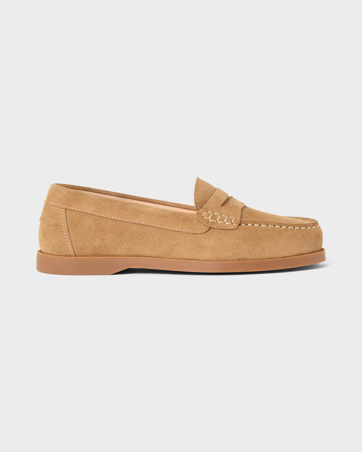 Svante Beef Roll Penny Loafer - Milkshake Suede Berg & Berg