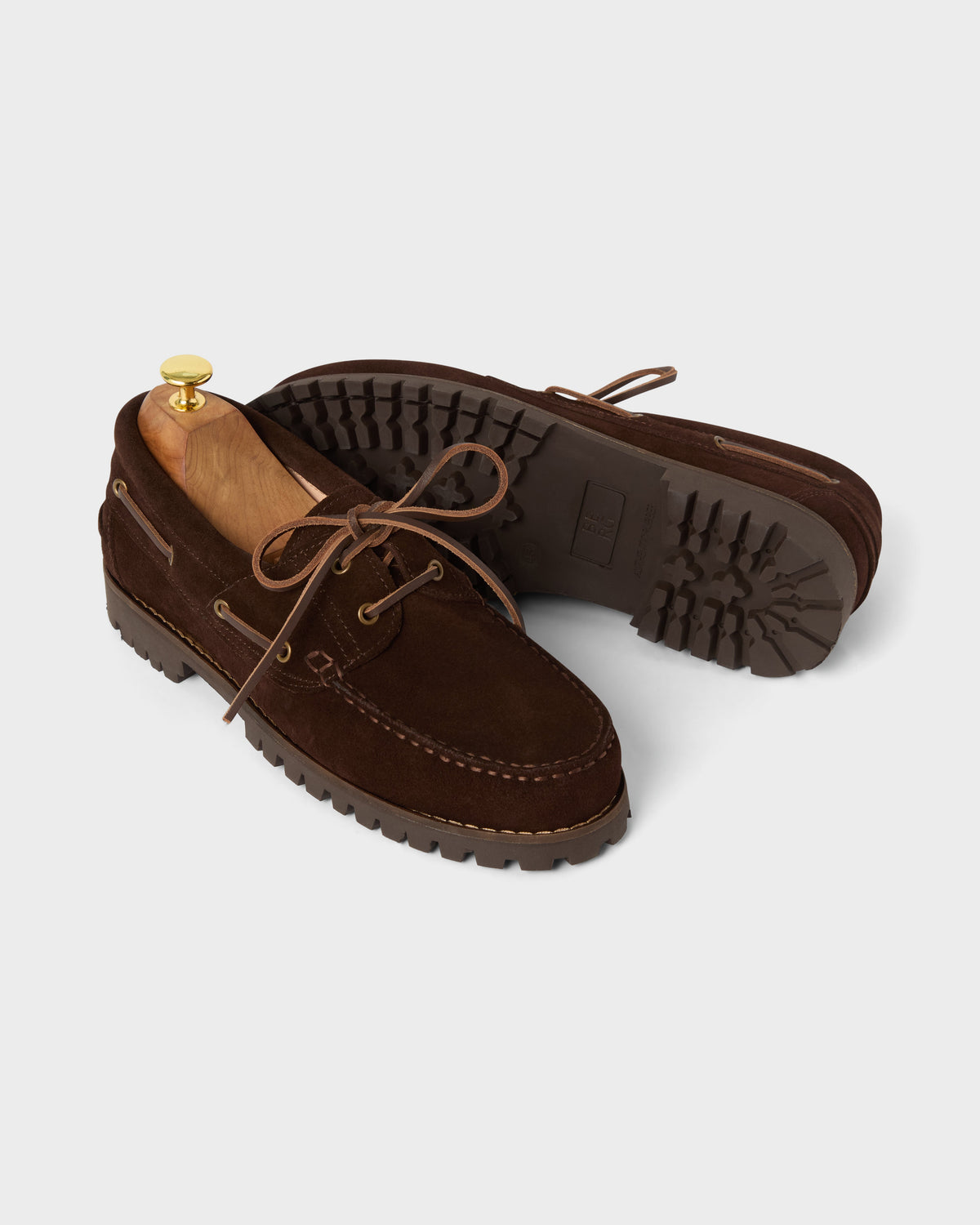 Sixten Chunky Boat Shoe - Mid Brown Suede Berg & Berg