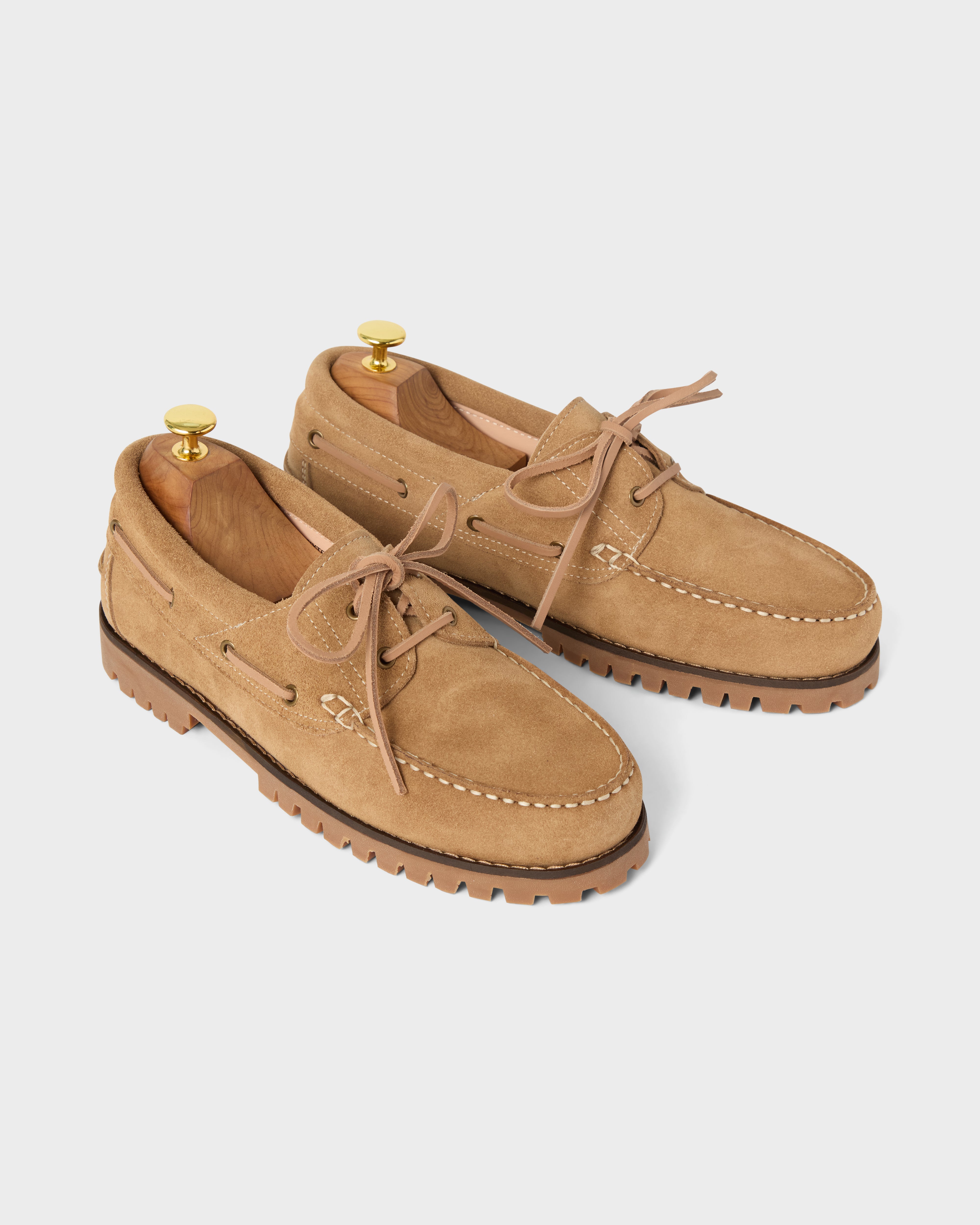 Sixten Chunky Boat Shoe - Milkshake Suede Berg & Berg
