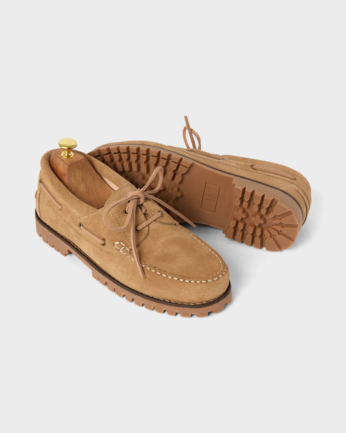 Sixten Chunky Boat Shoe - Milkshake Suede Berg & Berg