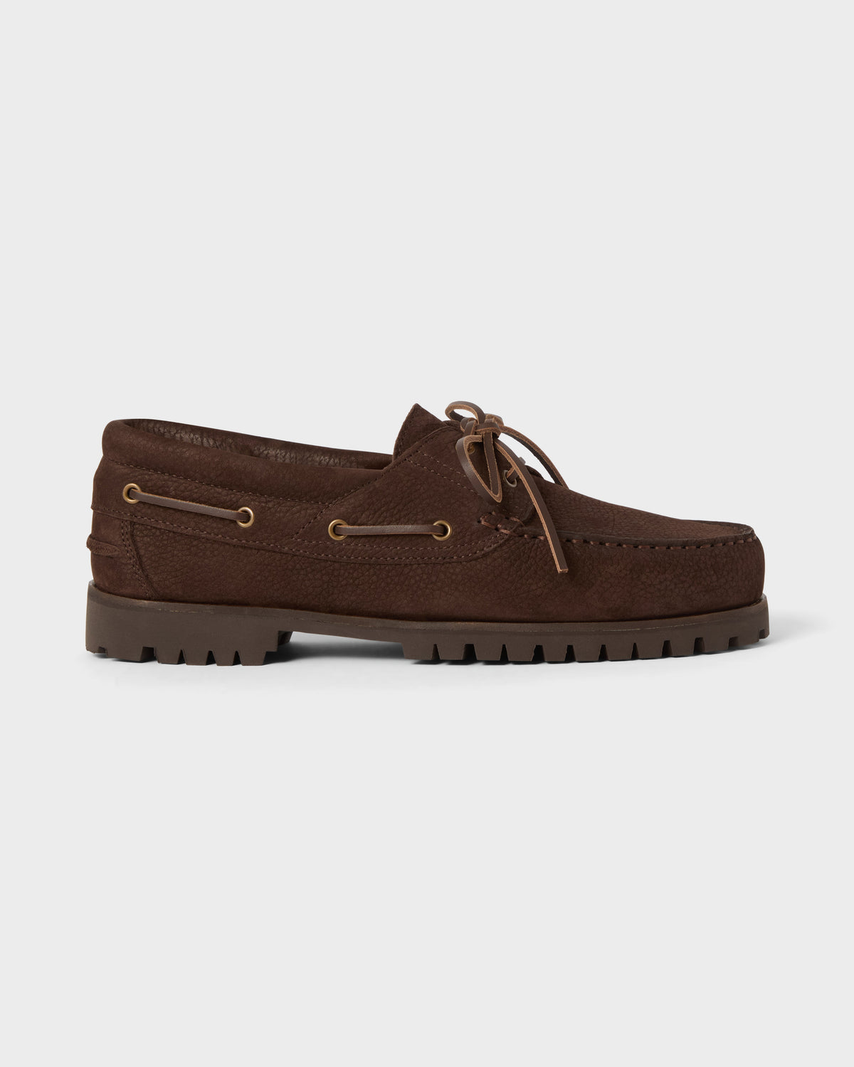 Sixten Chunky Boat Shoe - Dark Brown Grain Berg & Berg