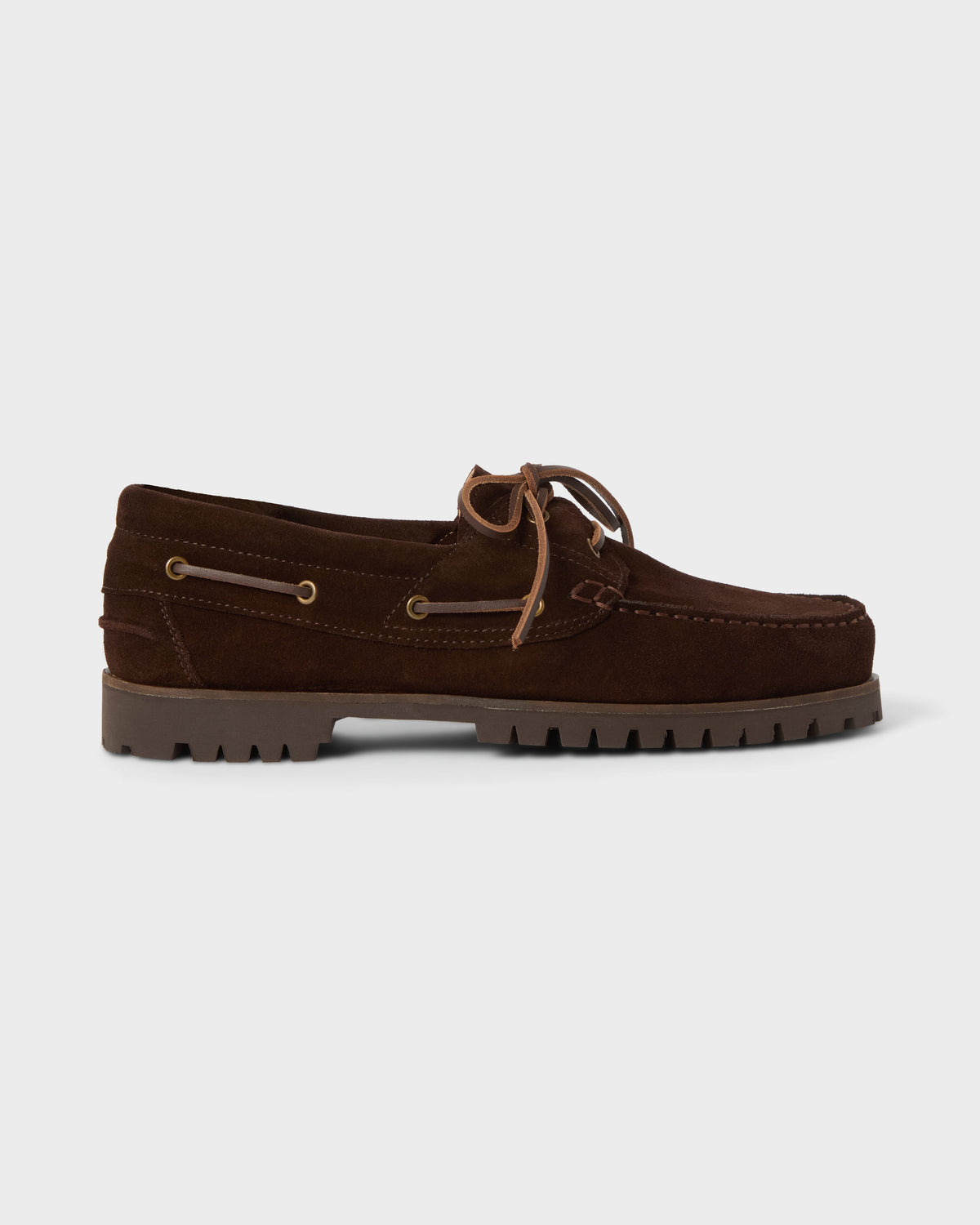 Sixten Chunky Boat Shoe - Mid Brown Suede Berg & Berg