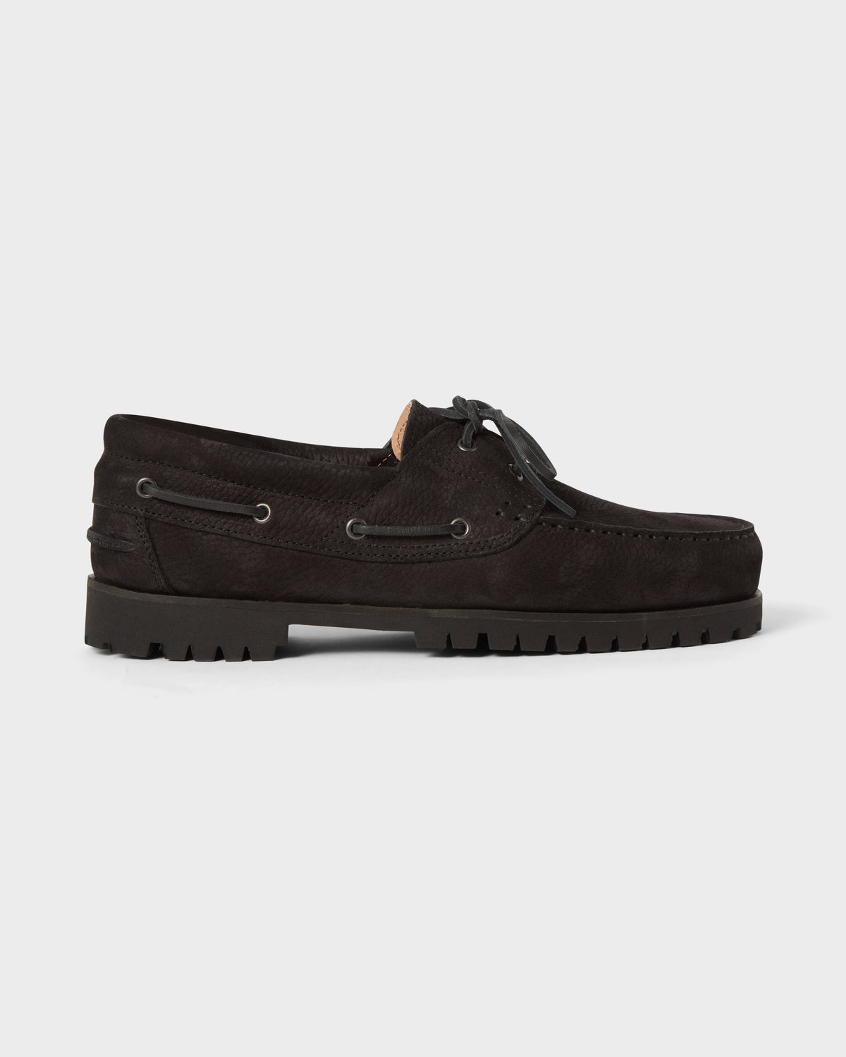Sixten Chunky Boat Shoe - Black Grain Berg & Berg